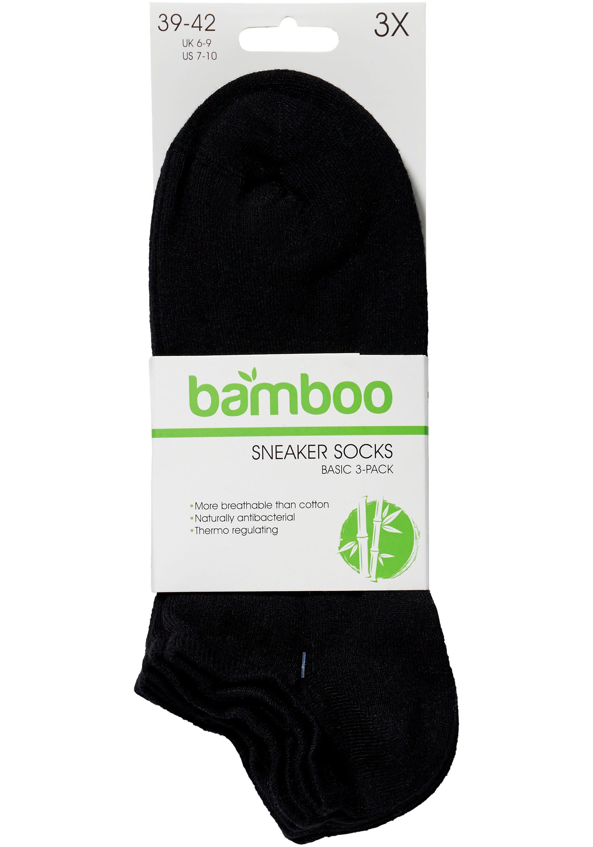 Apollo Korte sokken Sneakersokken van bamboe aangenaam comfort en perfecte pasvorm! (6 paar Set van 3)