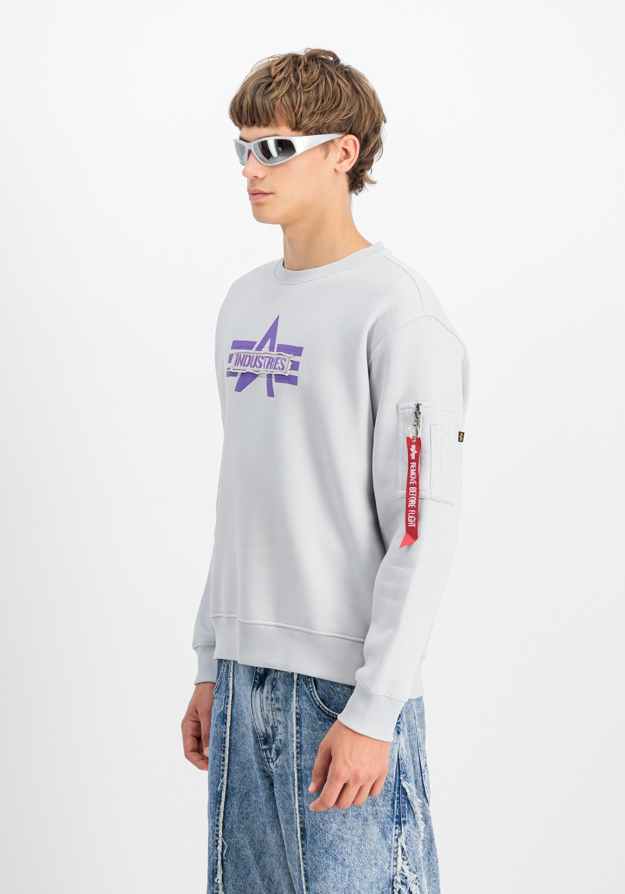 Alpha Industries Sweater Alpha Industries Men - Sweatshirts Logo Edge Crewneck