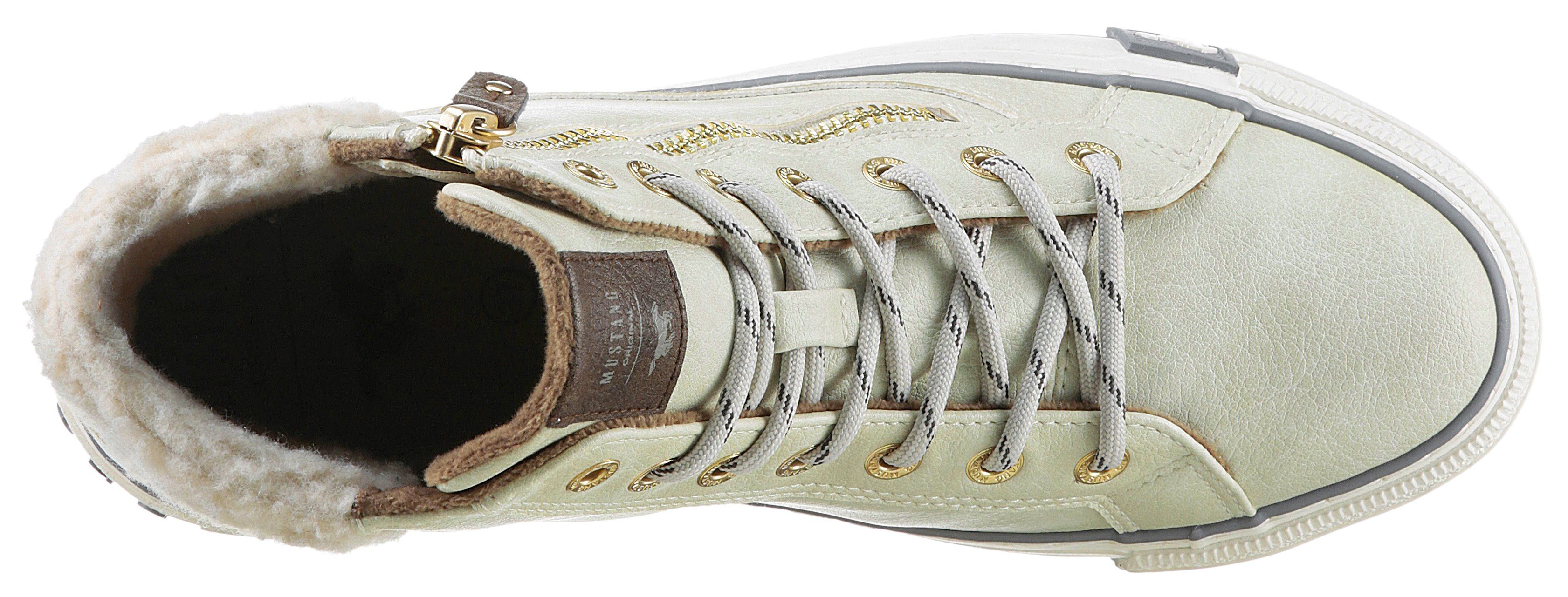 Mustang Shoes Hoge veterschoenen met ritssluiting aan de buitenkant
