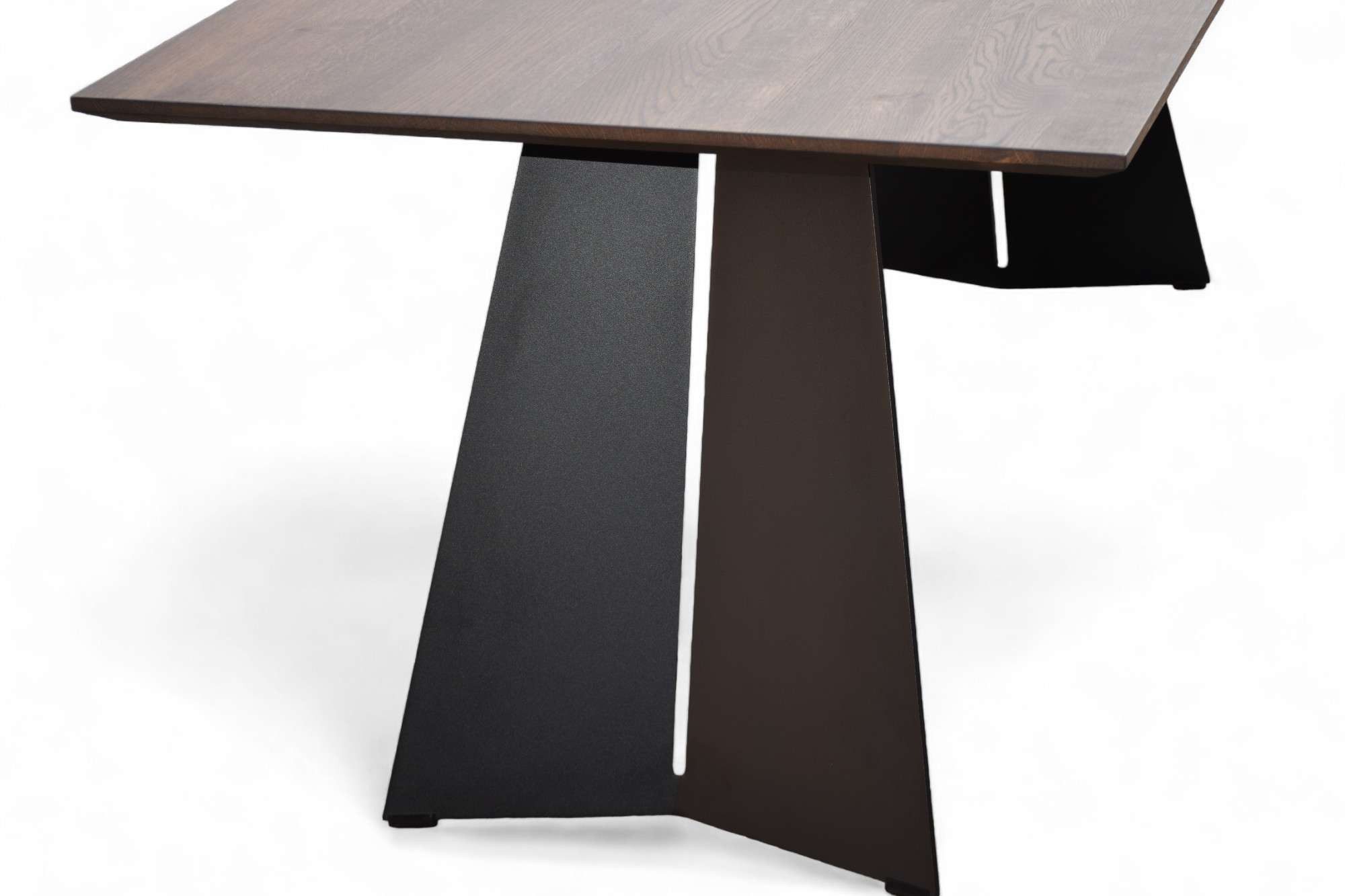 Home affaire Eettafel Winteregg keukentafel, metalen wangframe, massief gewild eikenhout, geolied