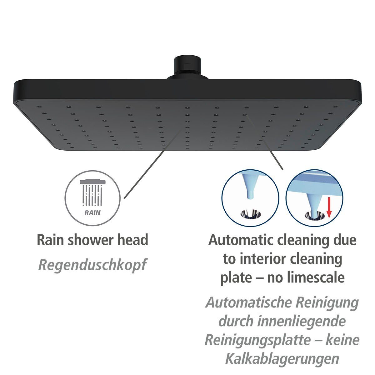 WENKO Regendouchekop Automatic Cleaning (1-delig)