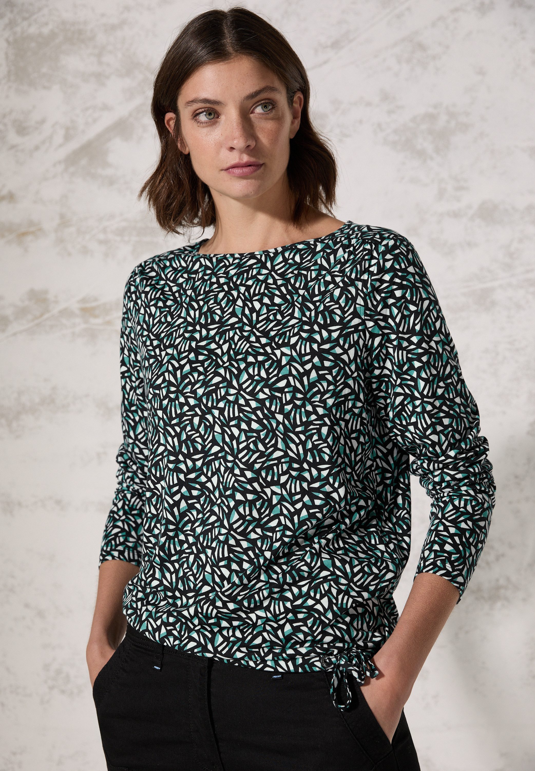 Cecil Shirt met lange mouwen met print all-over