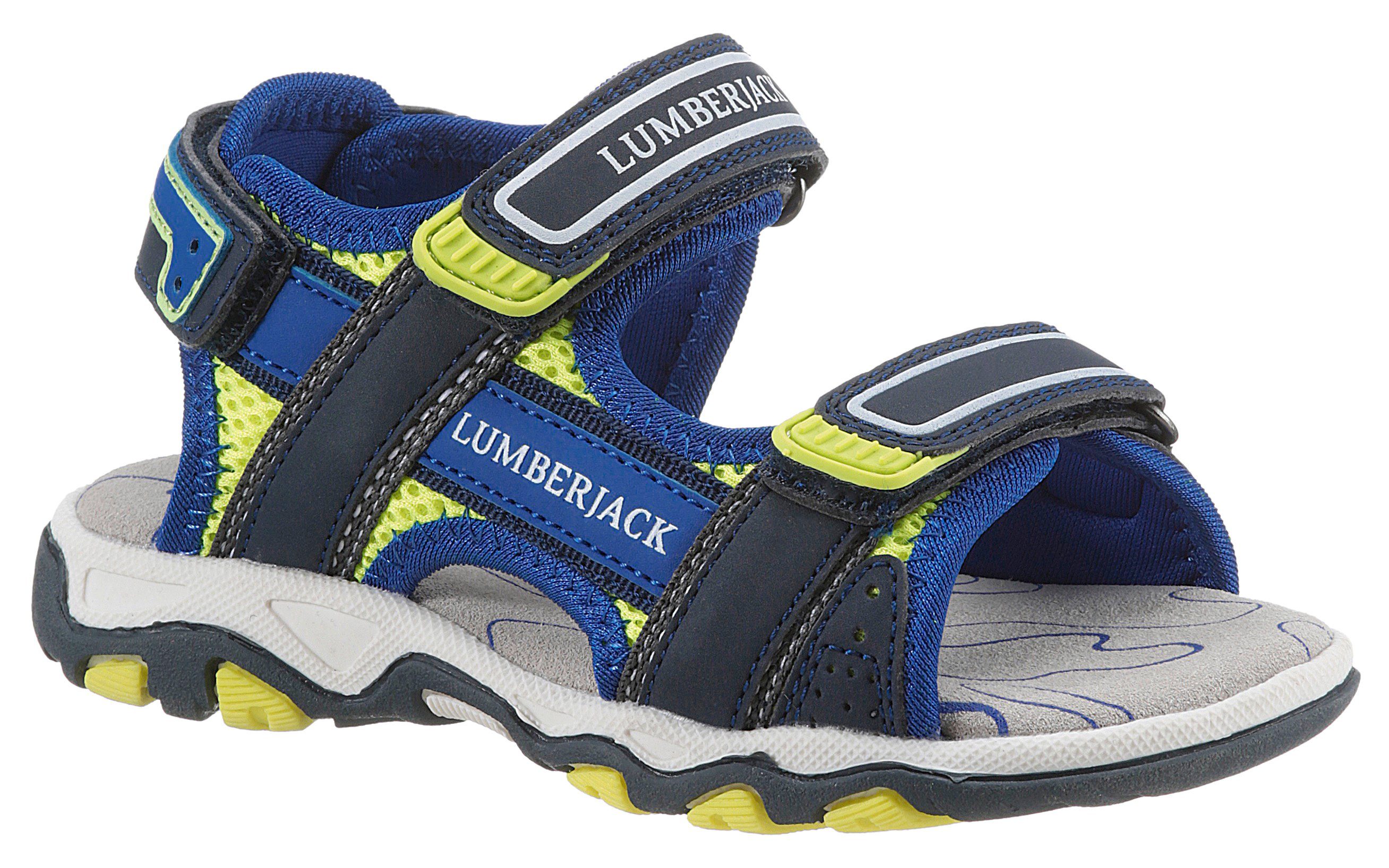 LUMBERJACK Trekkingsandalen , zomerschoen, outdoor sandaal, klittenbandschoen, met leren binnenzool