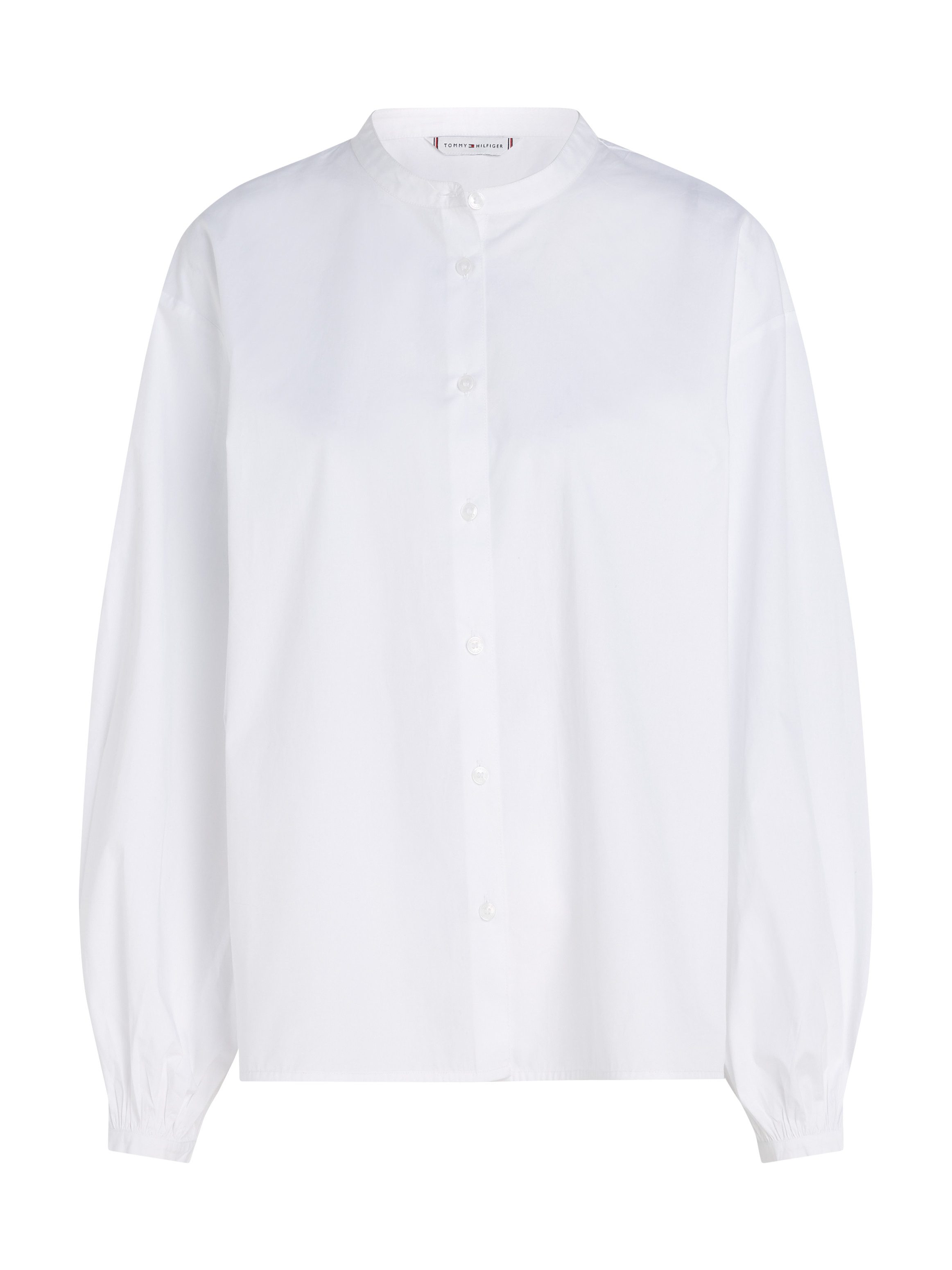 Tommy Hilfiger Blouse met lange mouwen COTTON V-NECK BALLOON LS BLOUSE