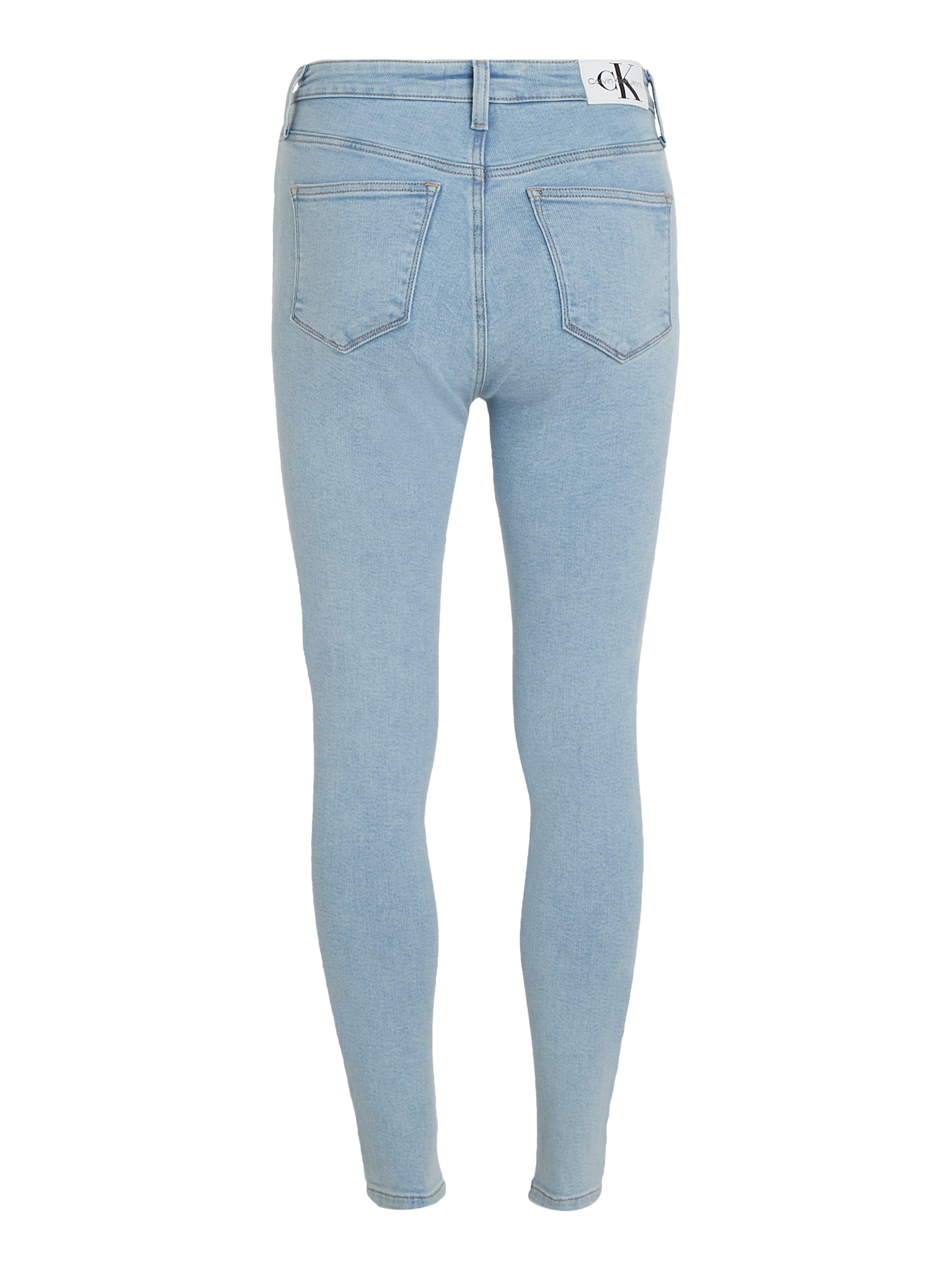 Calvin Klein Skinny fit jeans HIGH RISE SUPER SKINNY ANKLE in een klassiek 5-pocketsmodel