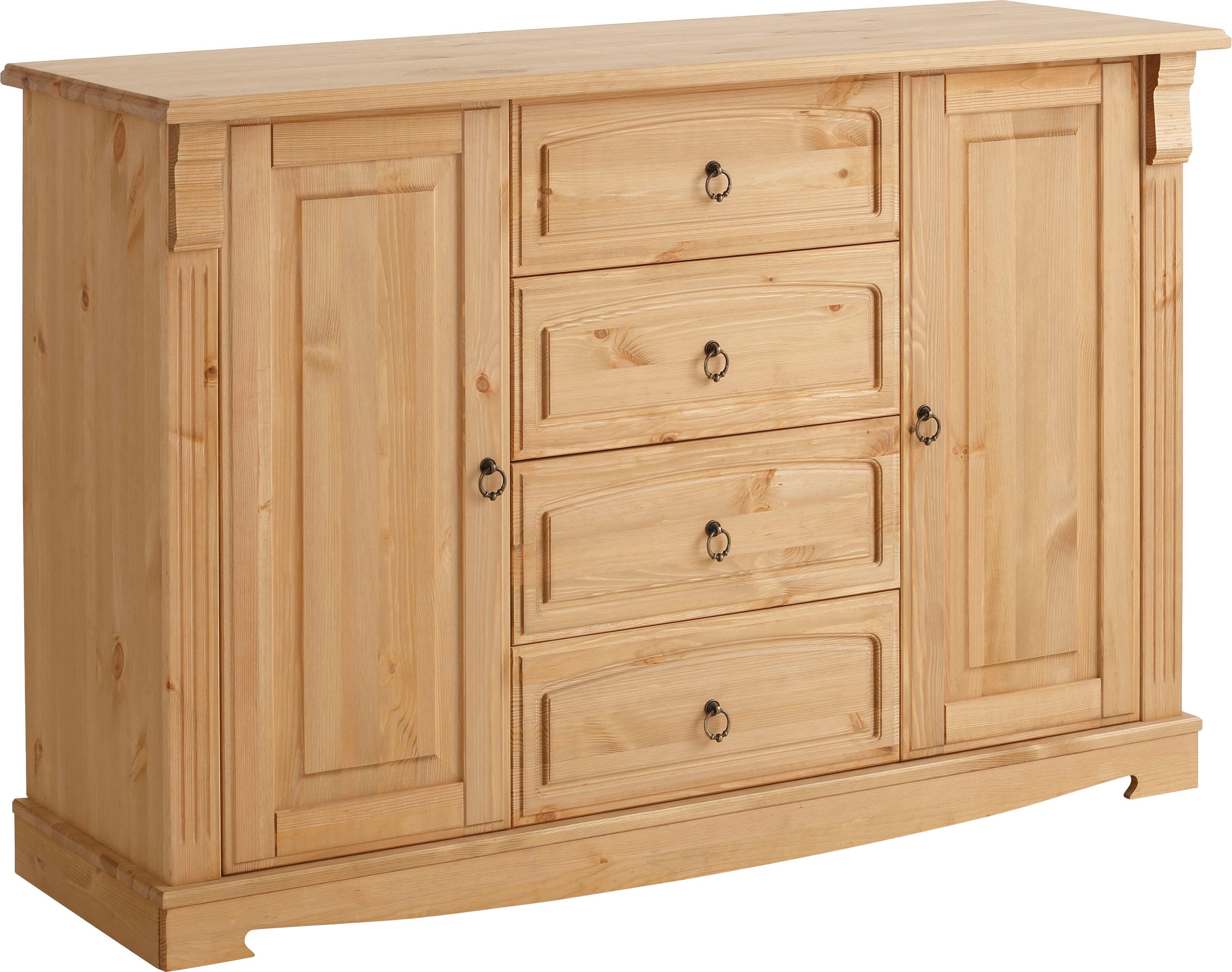 Home affaire Dressoir ANNA Commode van massief dennenhout, FSC®, breedte 140 cm