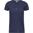 tommy jeans shirt met ronde hals tjw skinny essential logo 2 ss blauw