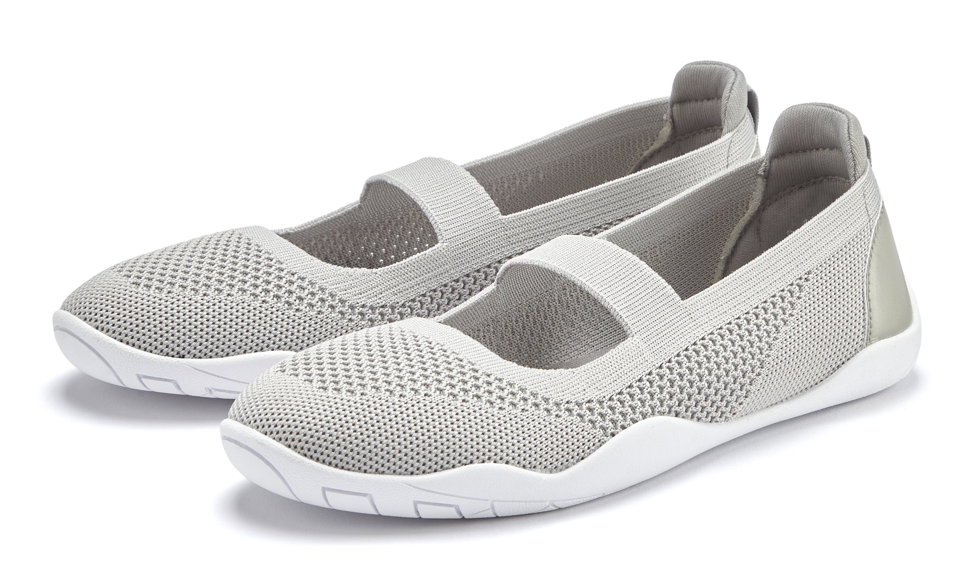 Lascana Sneaker-ballerina’s Vrijetijdsschoen, slipper, halfschoen, slip-on sneaker superlicht VEGAN