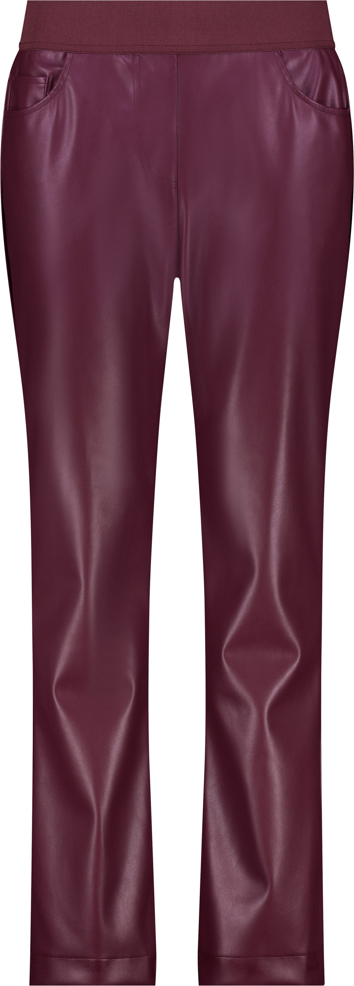 Monari Imitatieleren broek met elastische taille