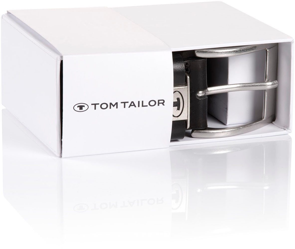 Tom Tailor Leren riem TTNATHAN in cadeauverpakking