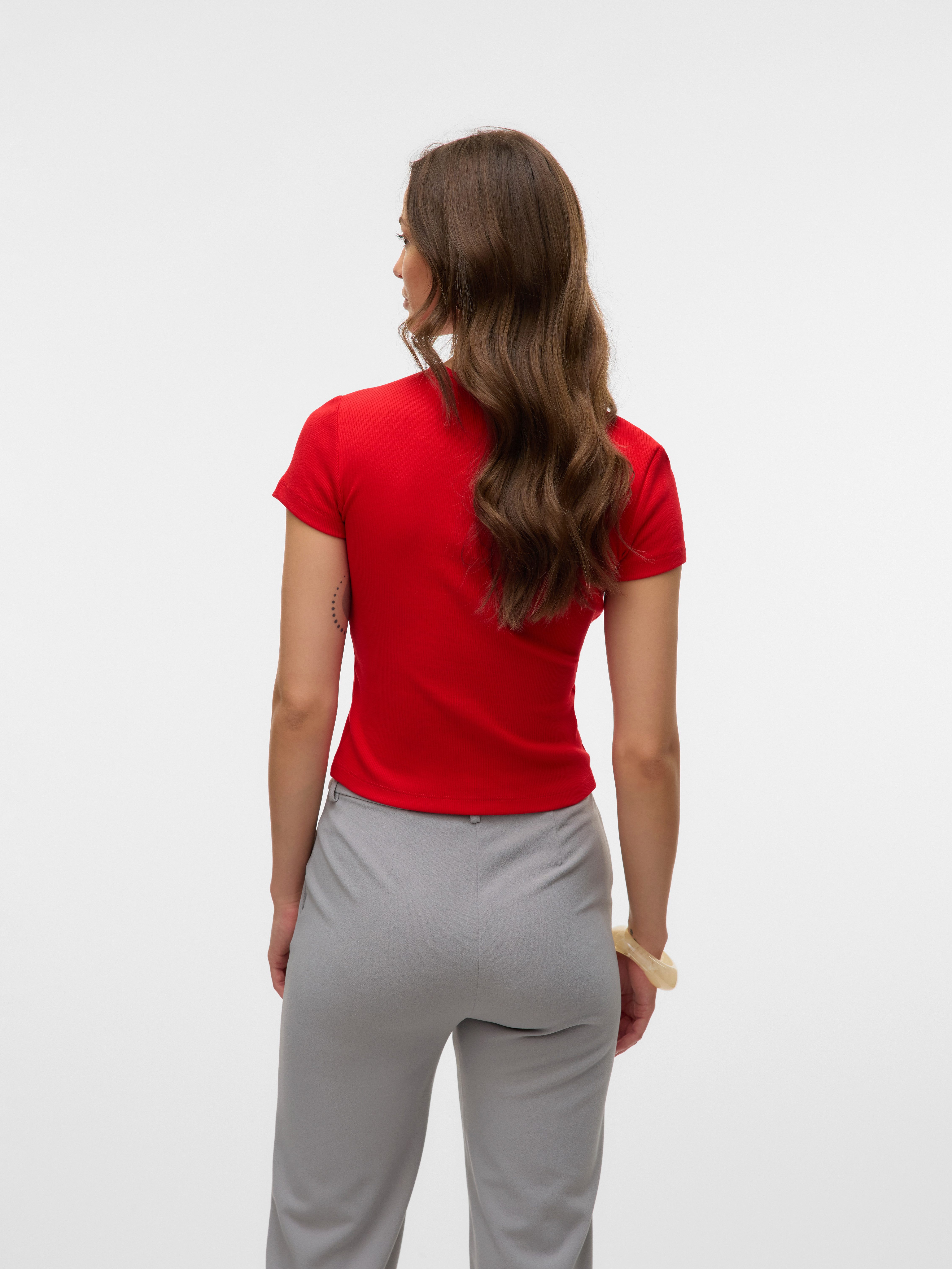 Vero Moda Shirt met ronde hals VMCHLOE SS SHORT TOP JRS NOOS