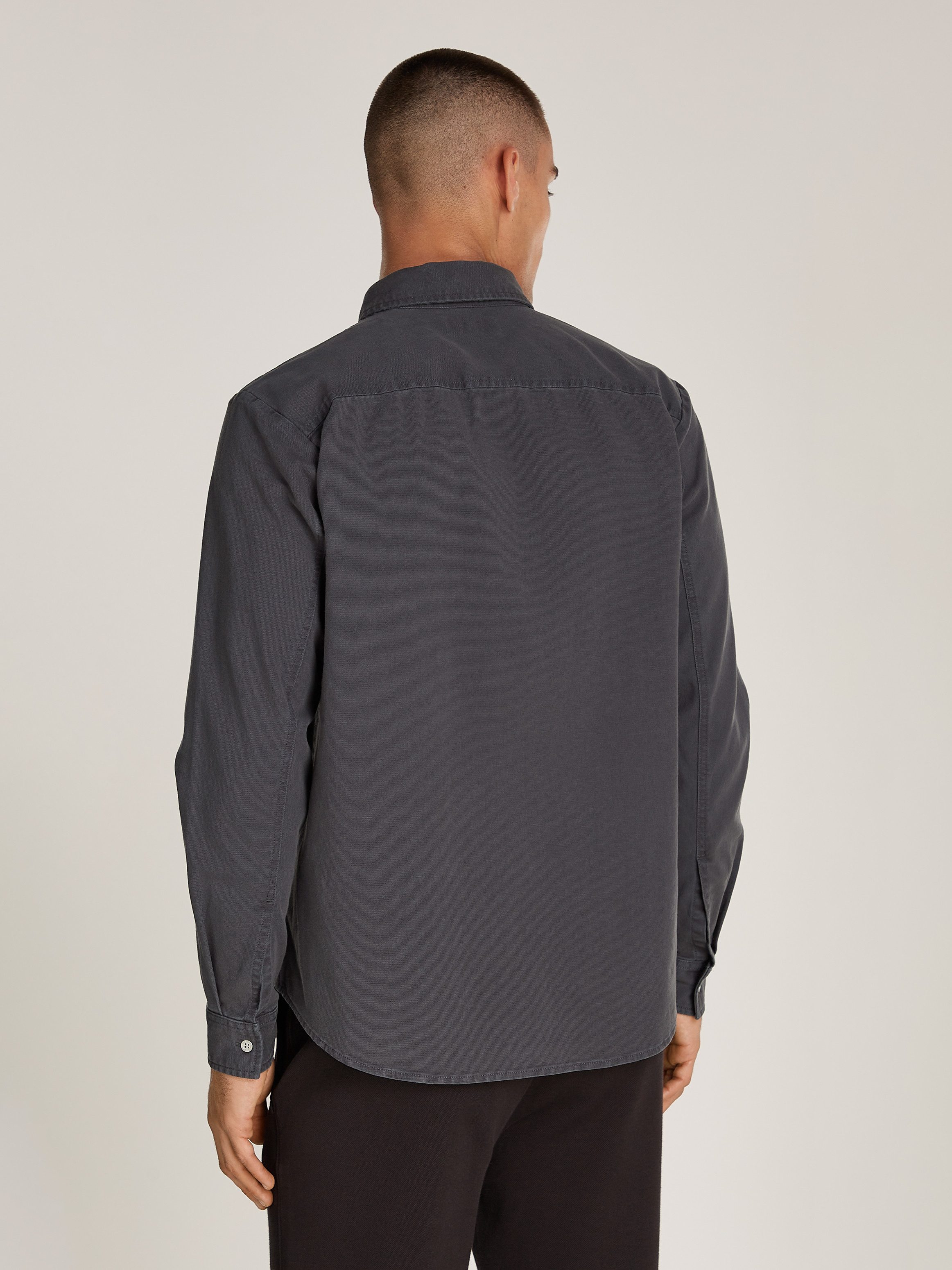Calvin Klein Overhemd met lange mouwen GARMENT DYE SHIRT met geborduurd logo