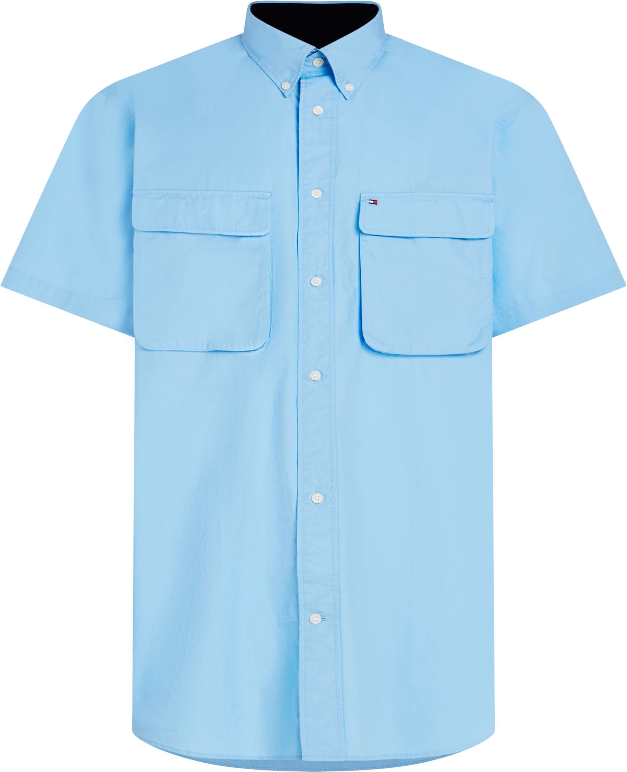 Tommy Hilfiger Overhemd met korte mouwen WCC POPLIN TWO POCKET SHIRT S/S