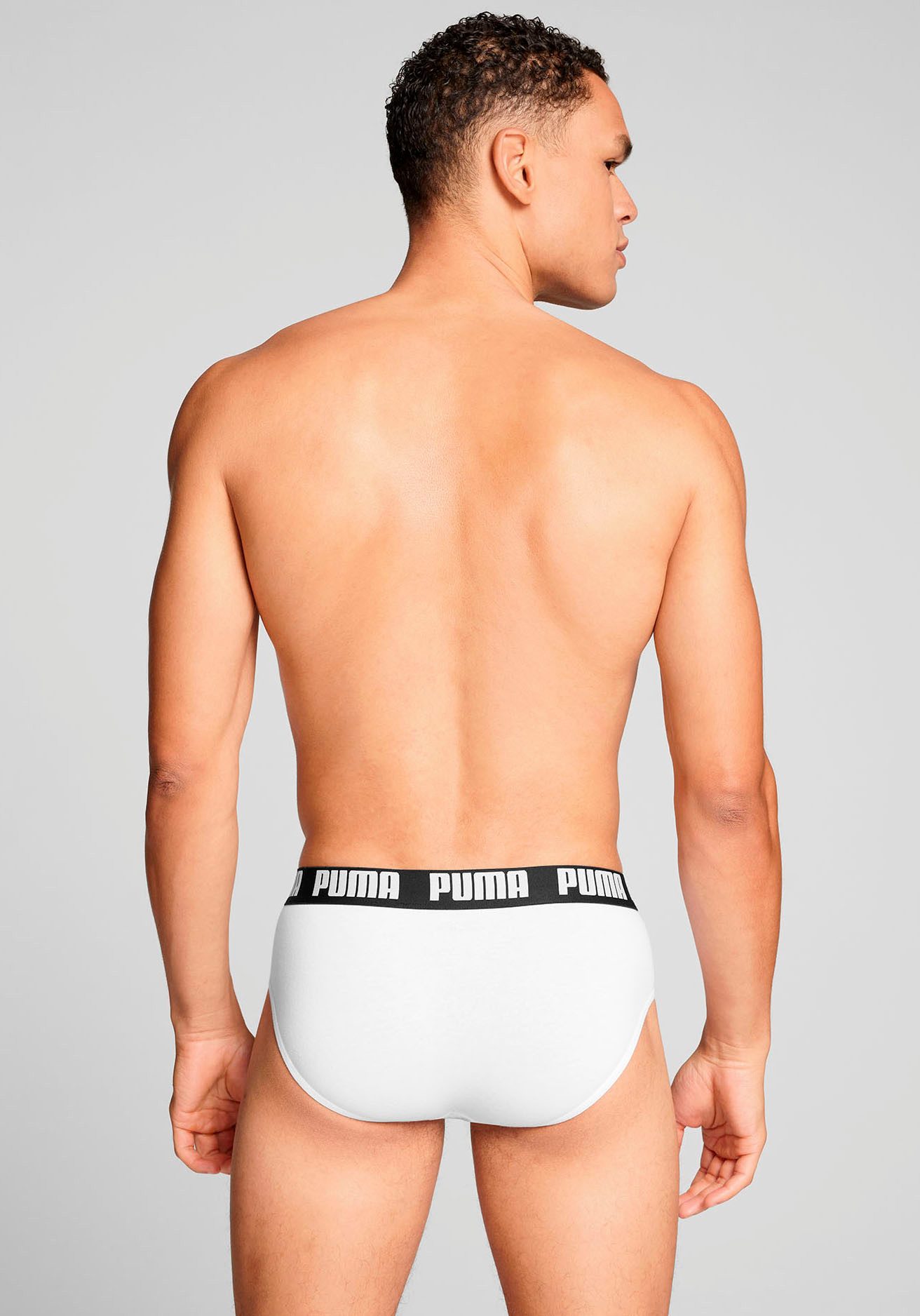 PUMA Slip MEN EVERYDAY BRIEFS 2P met comfortabele katoenen stretchstof (Set van 2)