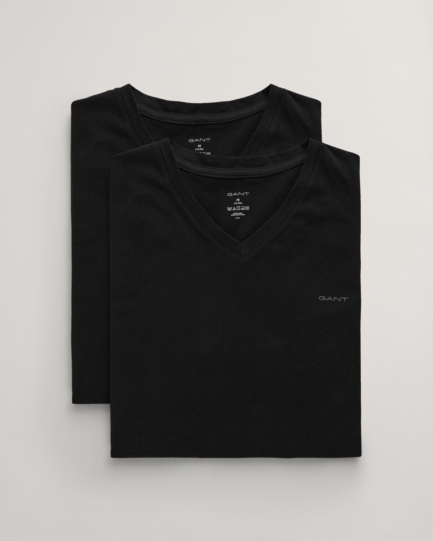 Gant Shirt voor eronder V-NECK T-SHIRT 2-PACK met merklabel op de borst (set, 2 stuks, 2 stuks)