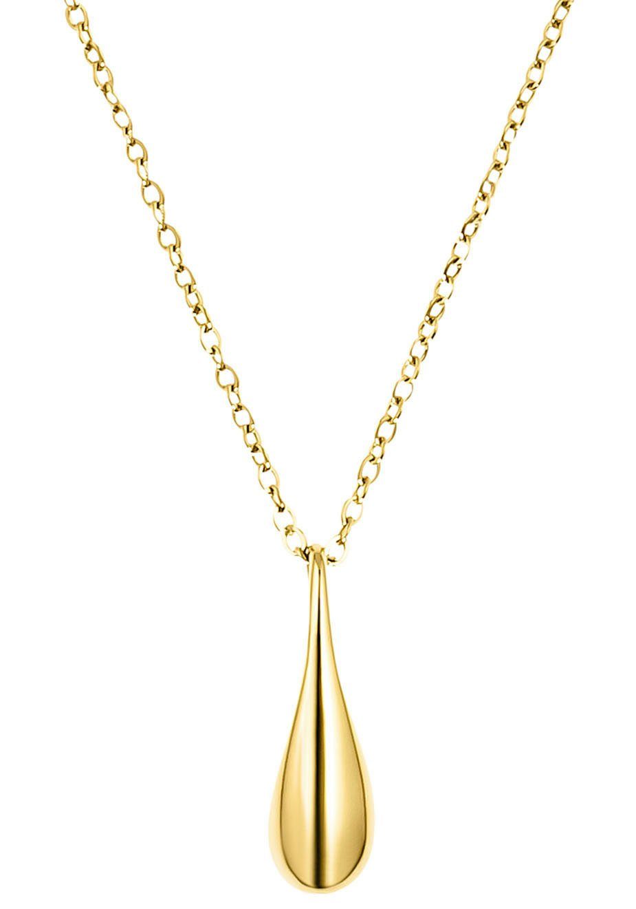 s.Oliver Ketting met hanger Druppels, 2035764 met zirkoon (synthetisch) dames kettingen goud(kleur)
