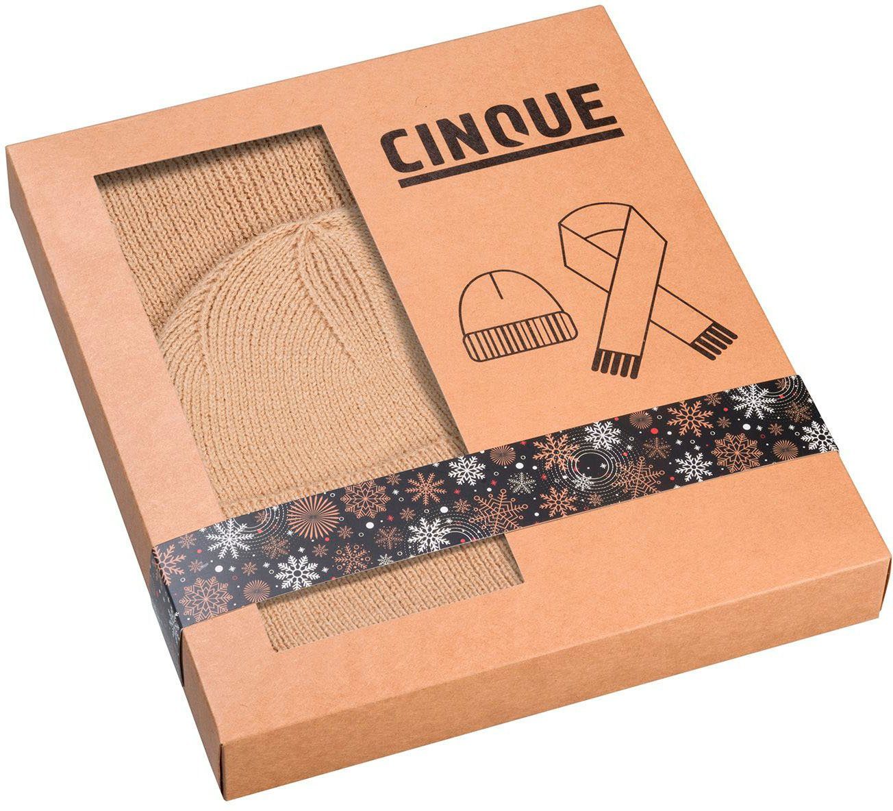 Cinque Gebreide sjaal Muts & sjaal in geschenkdoos, kerstcadeau (set, 2 stuks)