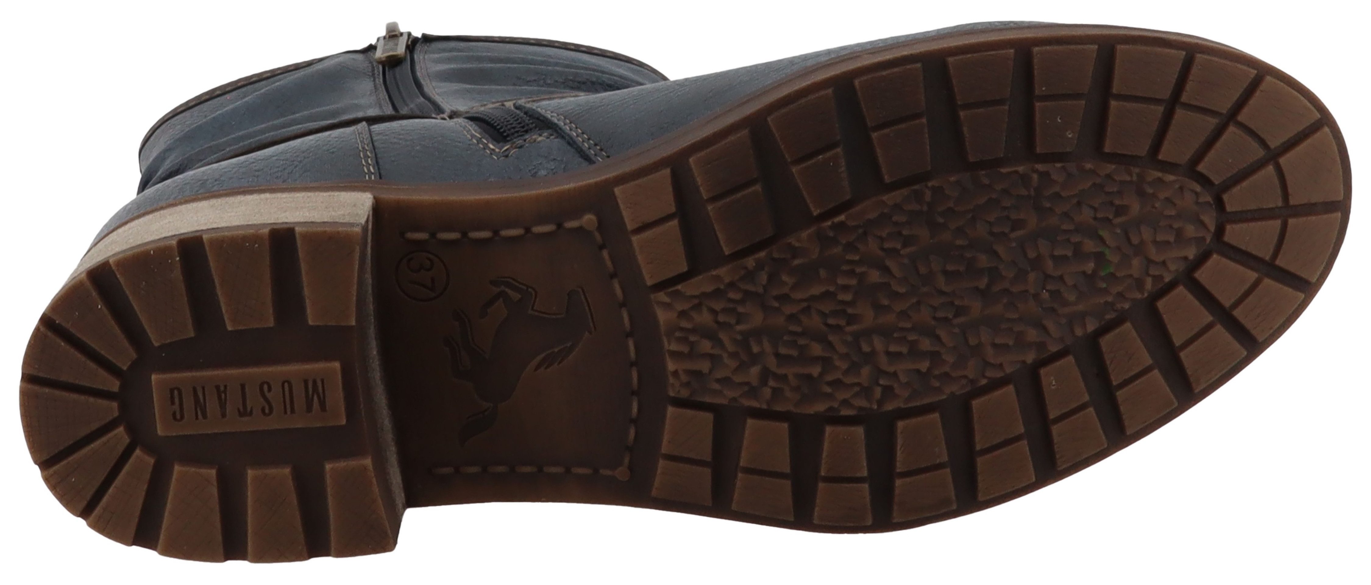 Mustang Shoes Winterlaarzen FABIENNE Enkellaarsje, westernboots met warme voering