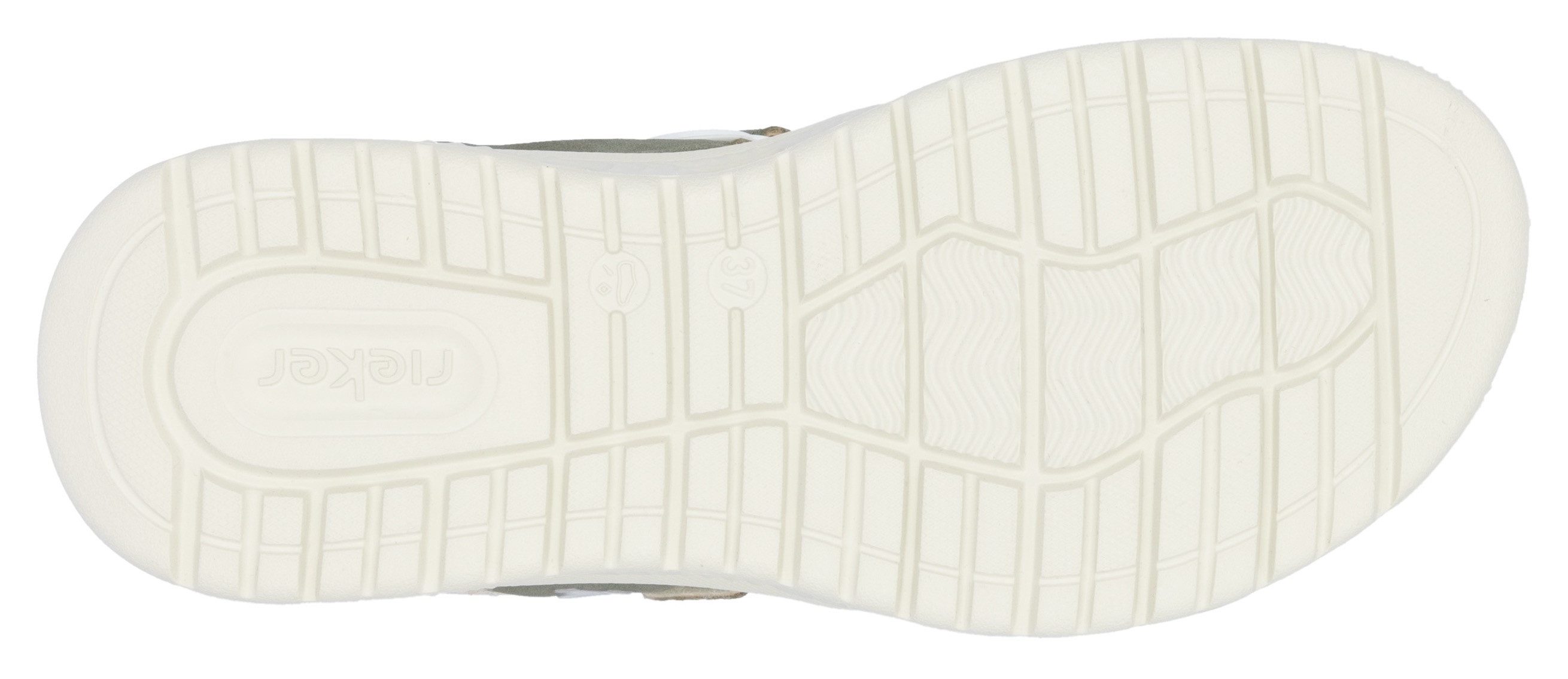 RIEKER Sport Sandalen Outdoorsandalen zomerschoen, sandaal, plateauhak met klittenbandsluitingen