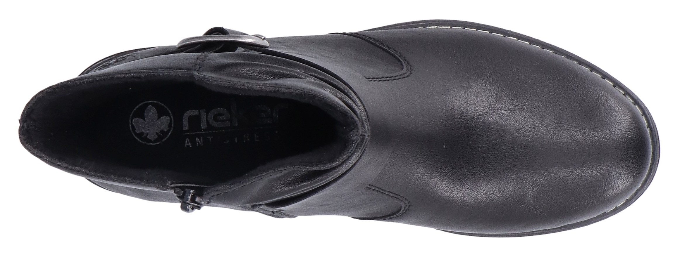 Rieker Laarsjes Boots, blokhak, met ritssluiting aan de binnenkant