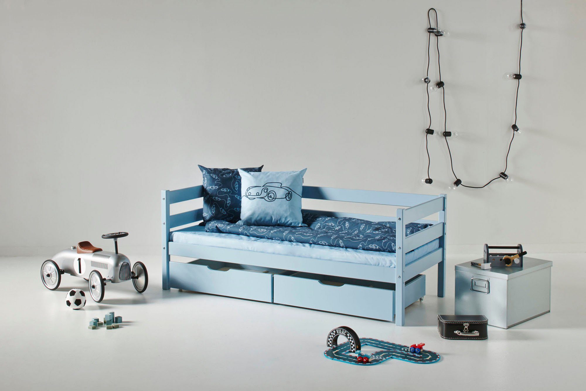 Hoppekids 1-persoonsledikant ECO Comfort kinderbed, massief grenenhout, tienerbed inclusief lattenbodem (set)