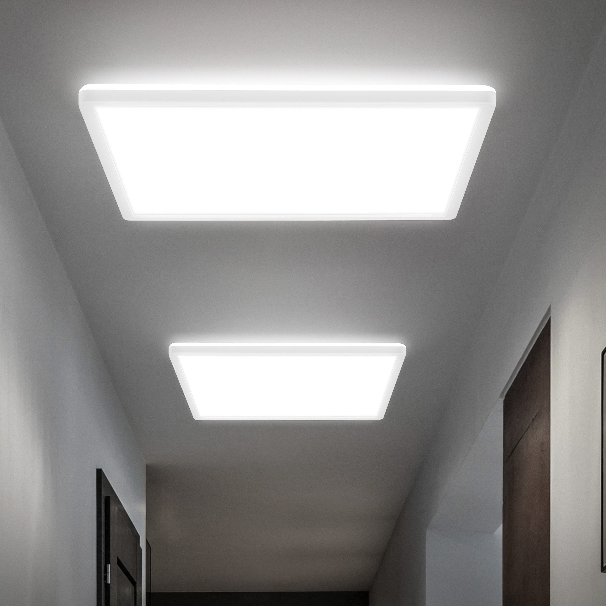 B.K.Licht Led-plafondlamp BKL1601 ultra dunne plafondlamp, LED paneel met backlight