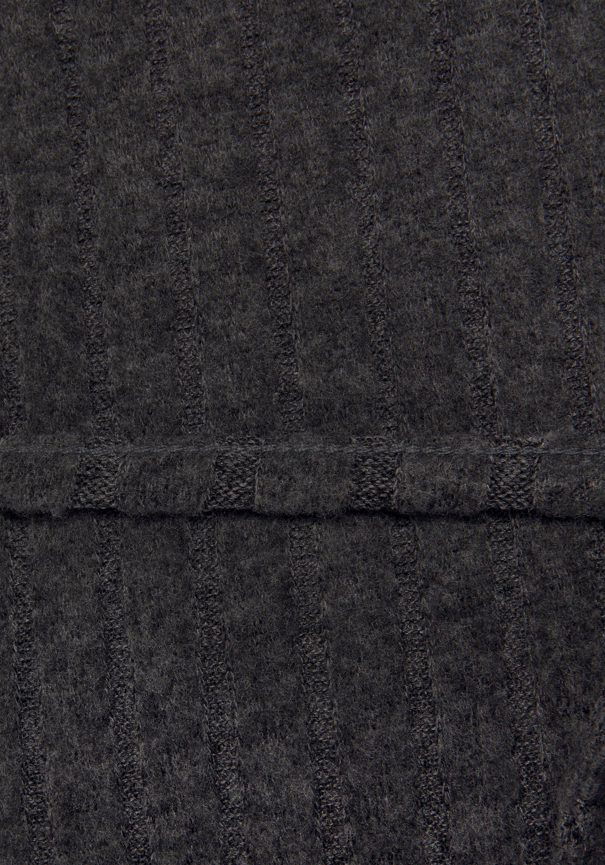 Lascana Gebreide jurk - Ribgebreide jurk, loungejurk Lounge-/rib jurk met wijde mouwen en tailleband, loungewear (1-delig)