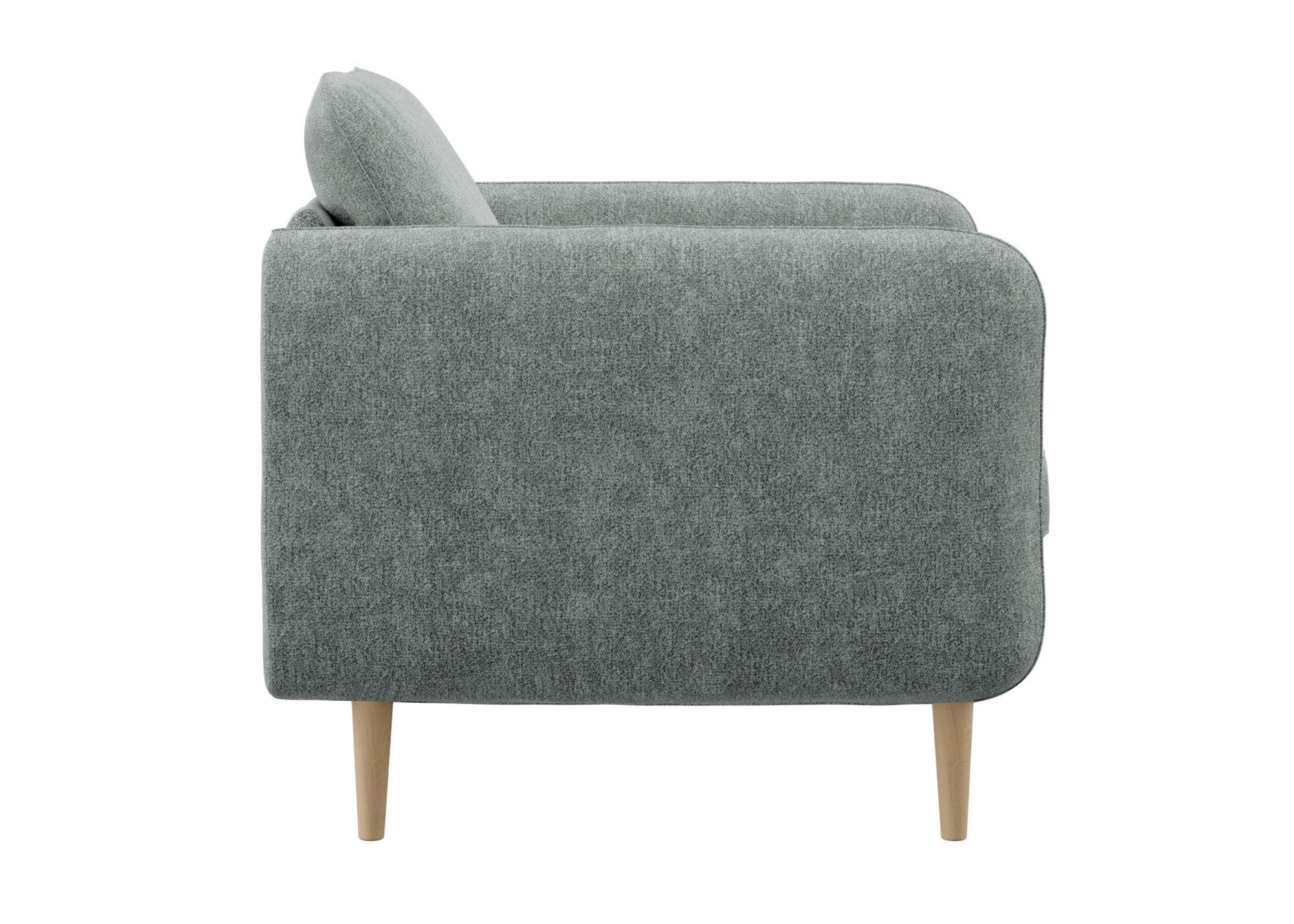 INOSIGN Fauteuil Ikano Massief houten constructie, zigzag vering in de zitting