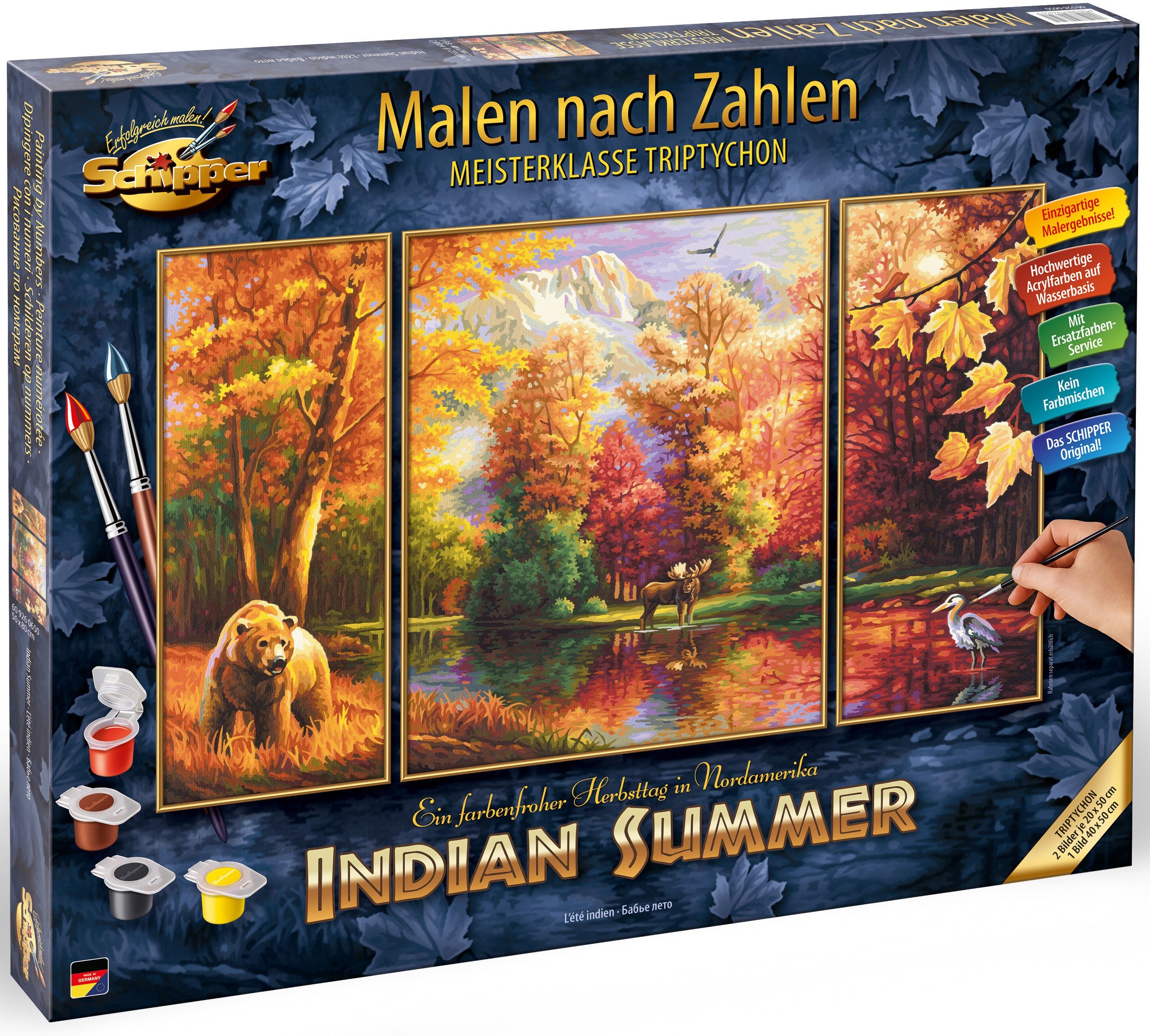 Schipper Schilderen op nummer Meesterklasse Drieluik - Indian summer