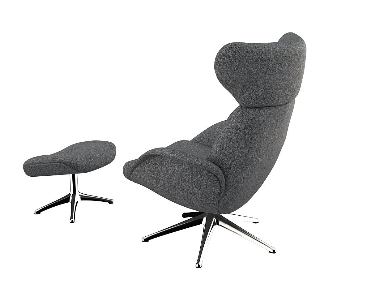 FLEXLUX Relaxfauteuil Tv-fauteuil More, ergonomisch, draaibaar, robuuste voet, Scandi Premium comfort, rug- en hoofdeindeverstelling, draaibaar, voet van aluminium