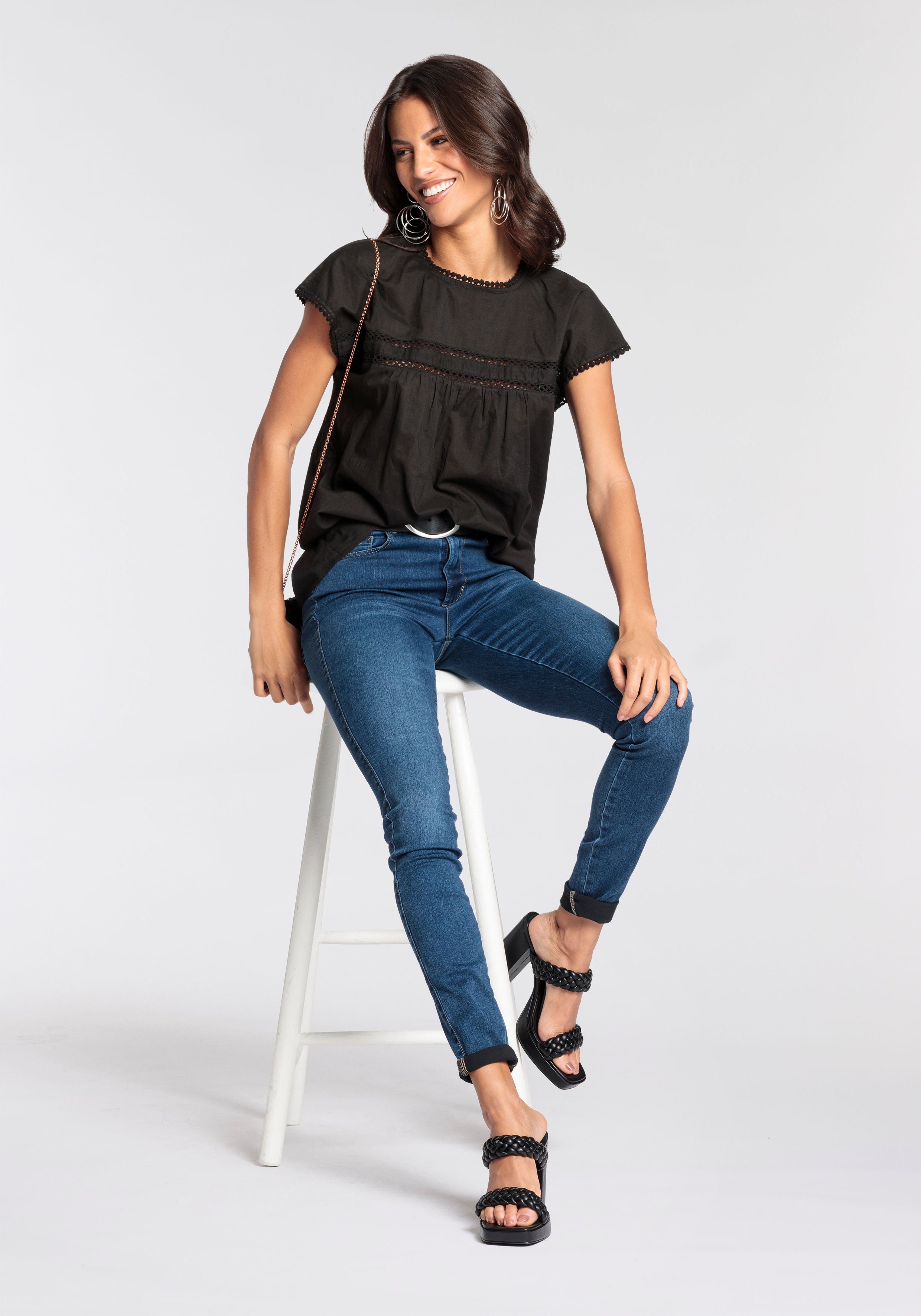 Laura Scott Shirtblouse met boho-details