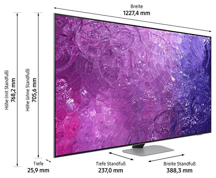 Samsung Led-TV GQ55QN90CAT, 138 cm / 55", 4K Ultra HD, Smart TV, Neo Quantum HDR+, Neural Quantum Processor 4K, Dolby Atmos & OTS+
