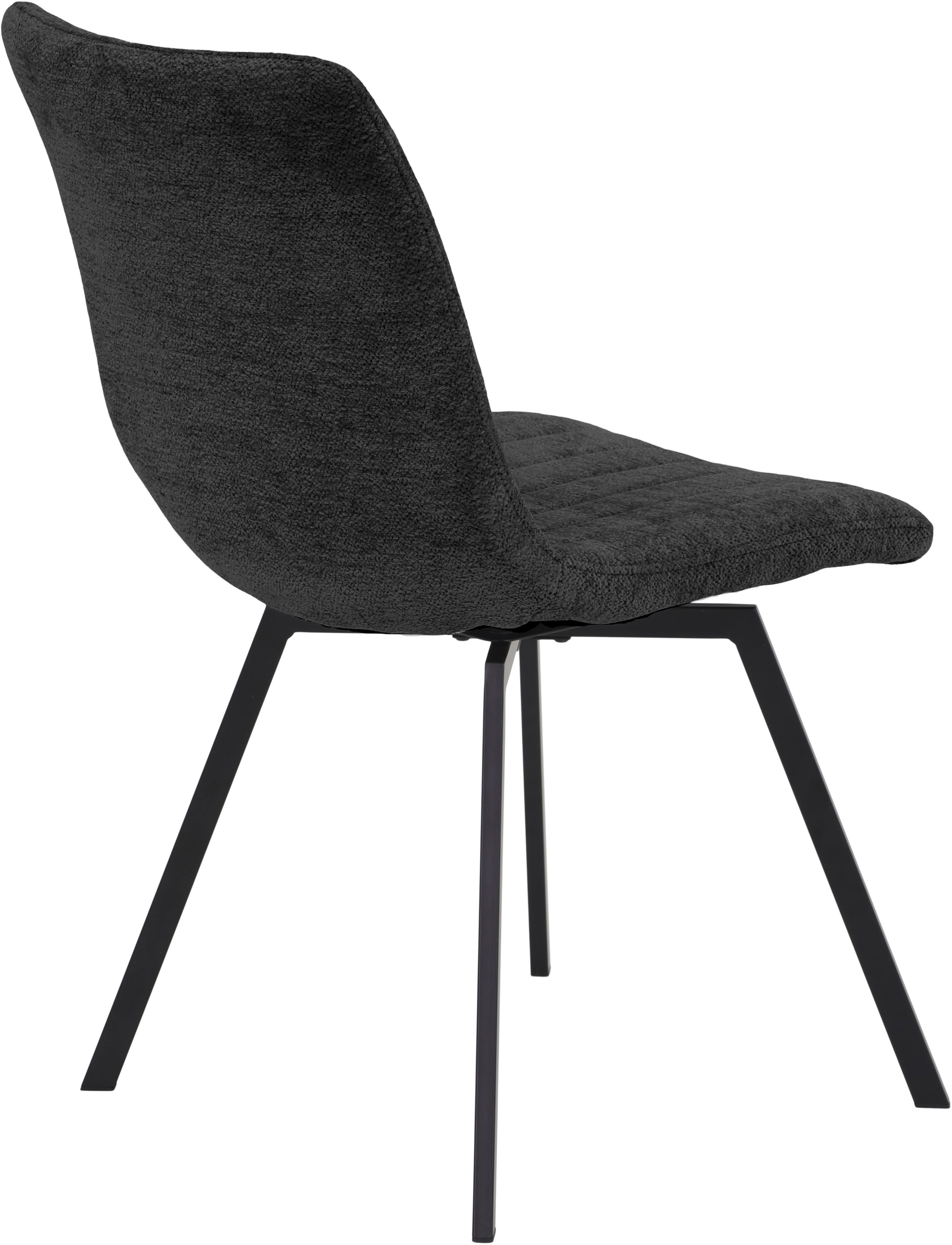 HELA Eethoek Saar Tafel 160-200x90 cm, inlegplaat, X-frame, stoel 360° draaibaar (6-delig)