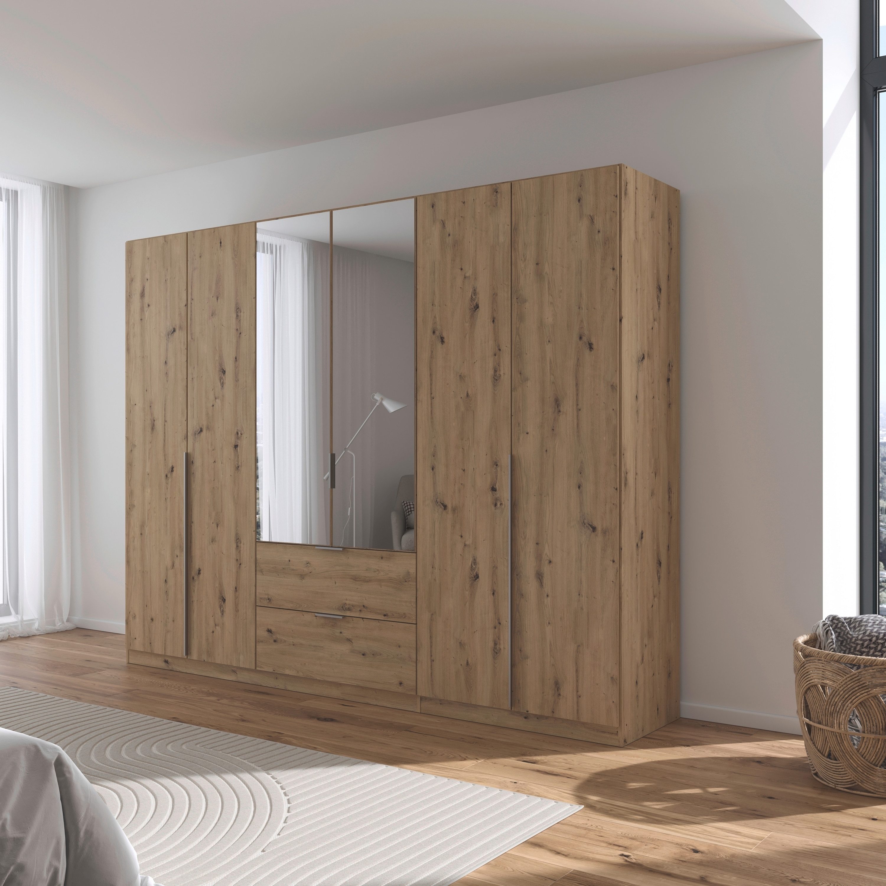 rauch Draaideurkast Kledingkast kast garderobe AGORDO met decor- of hoogglansfront