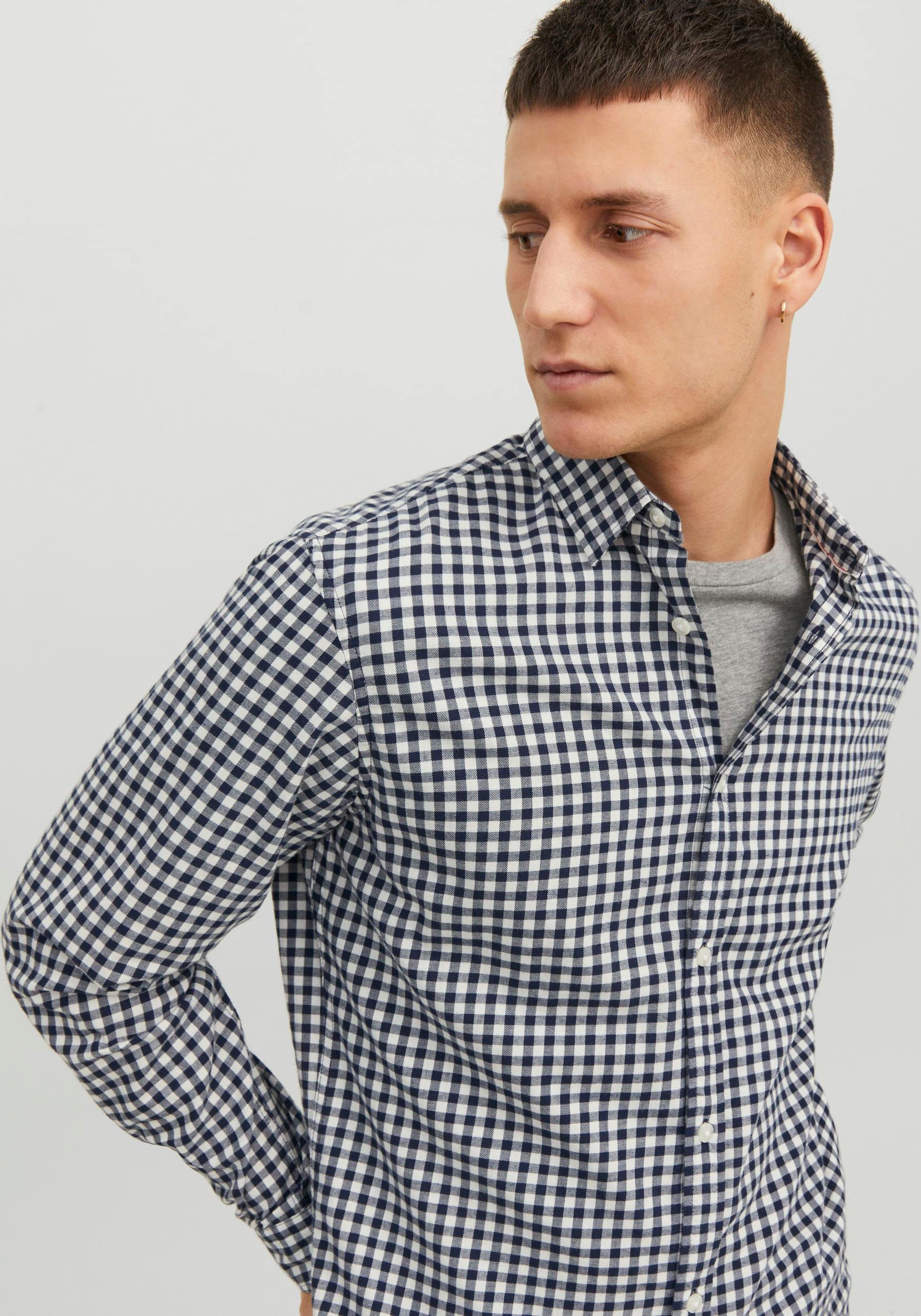 Jack & Jones Overhemd met lange mouwen JJEGINGHAM TWILL SHIRT L/S NOOS