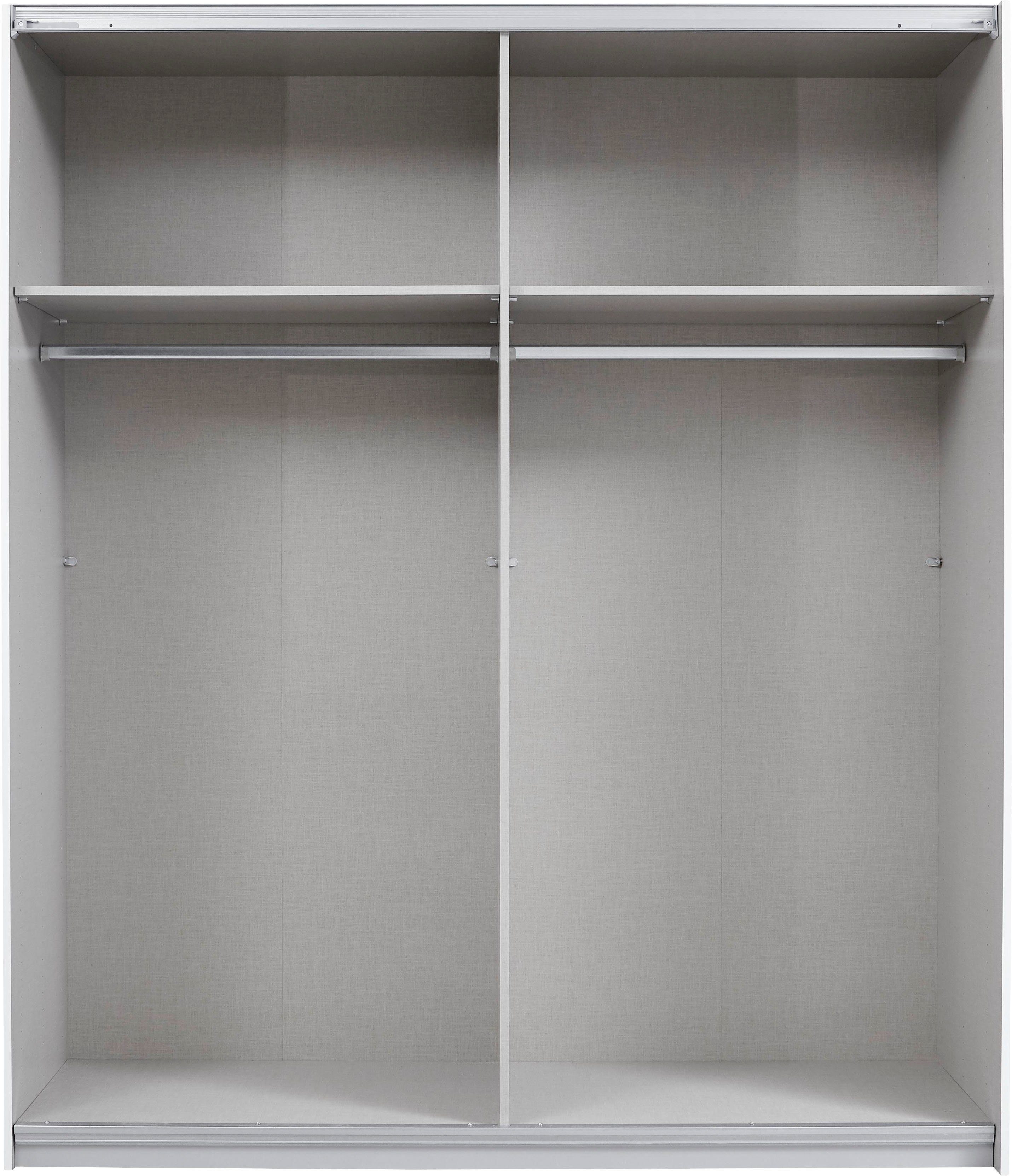 rauch Zweefdeurkast Quadra kledingkast BESTSELLER kast garderobe met mogelijkheid tot individuele frontuitvoering, lichtlopende deuren