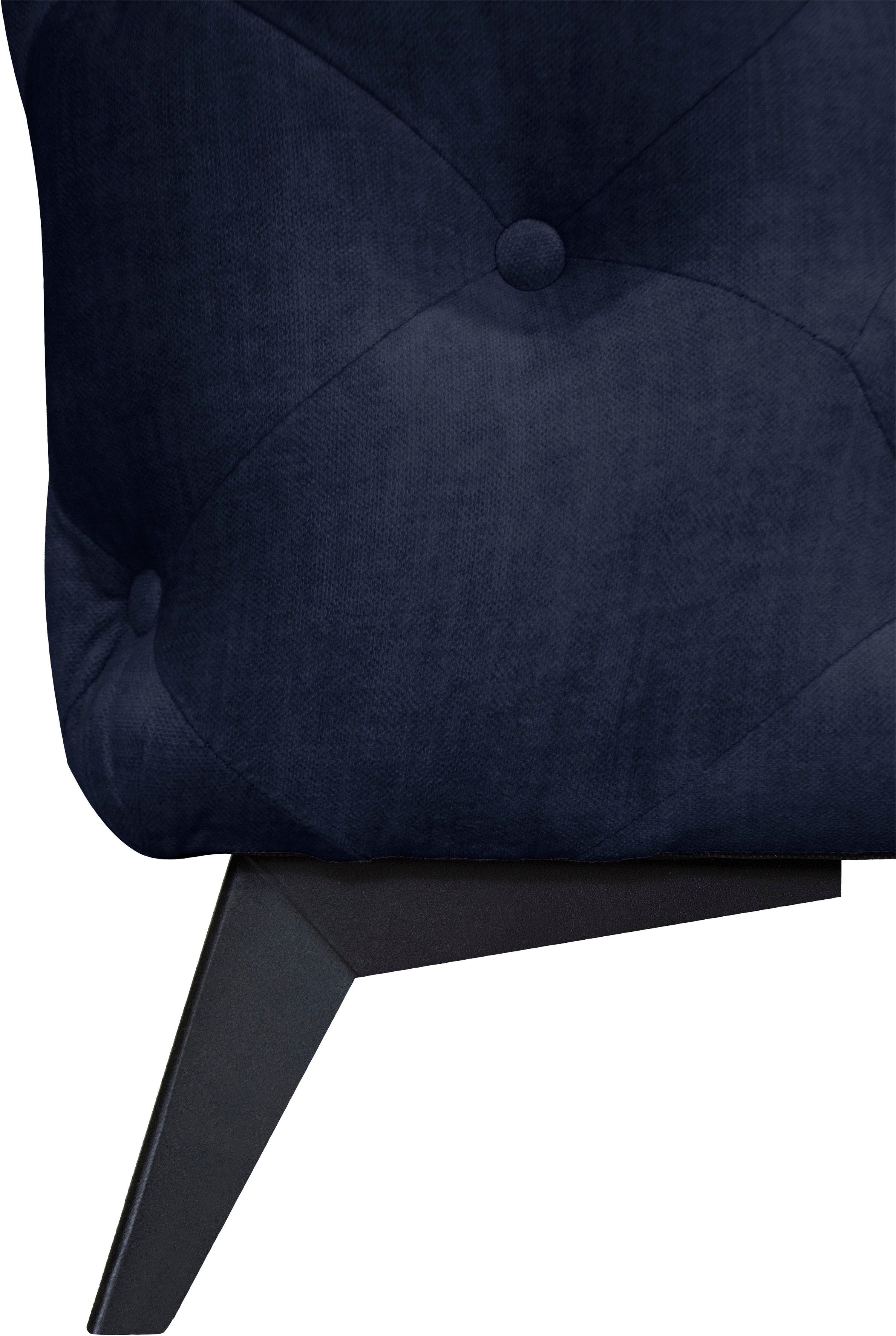 Leonique Chesterfield-bank Glynis L-vorm luxueuze capitonnage, moderne chesterfield look, kleur van de poten ter keuze