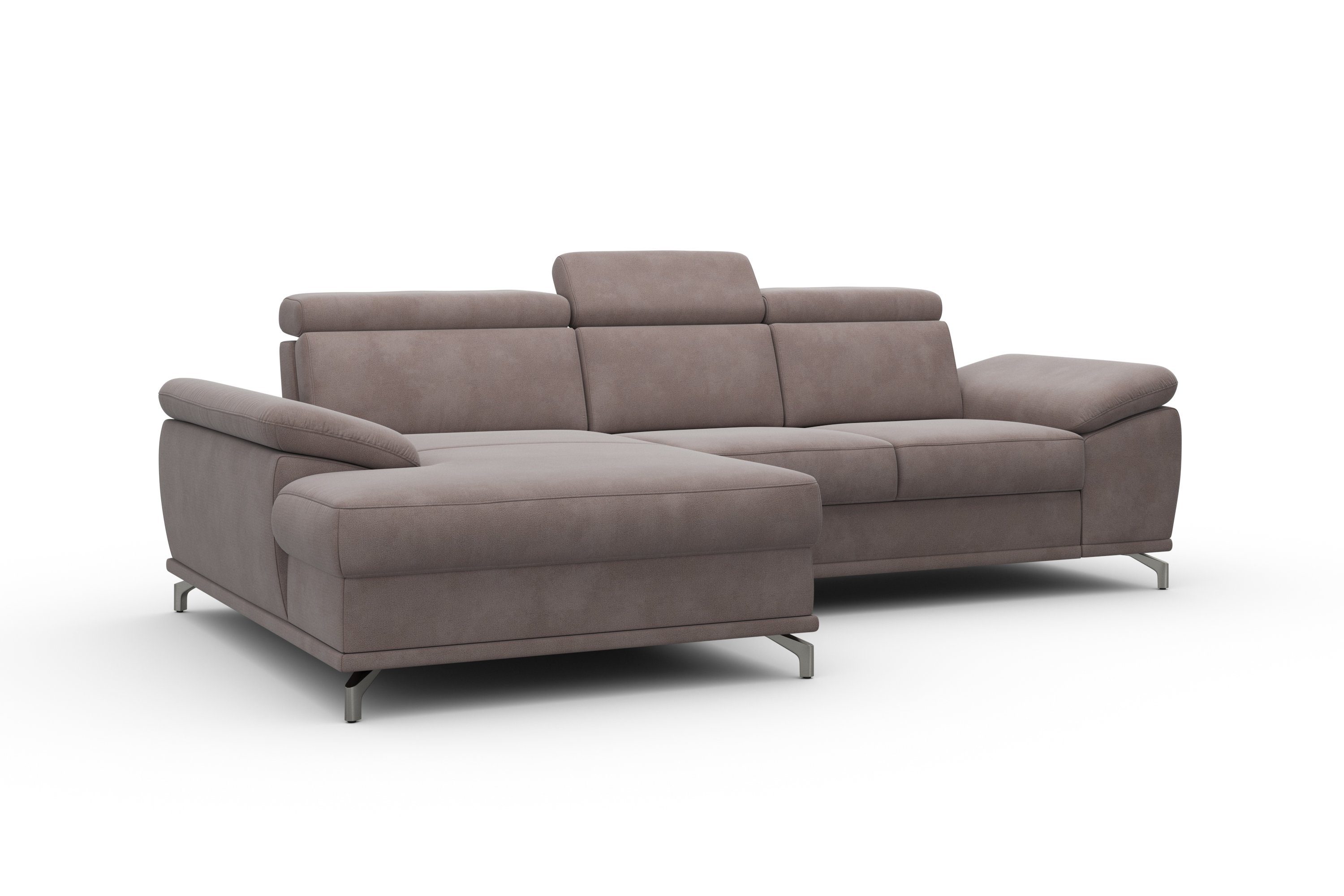 sit&more Hoekbank Cabrio L-vorm, met zitdiepteverstelling, arm- en hoofdsteunverstelling