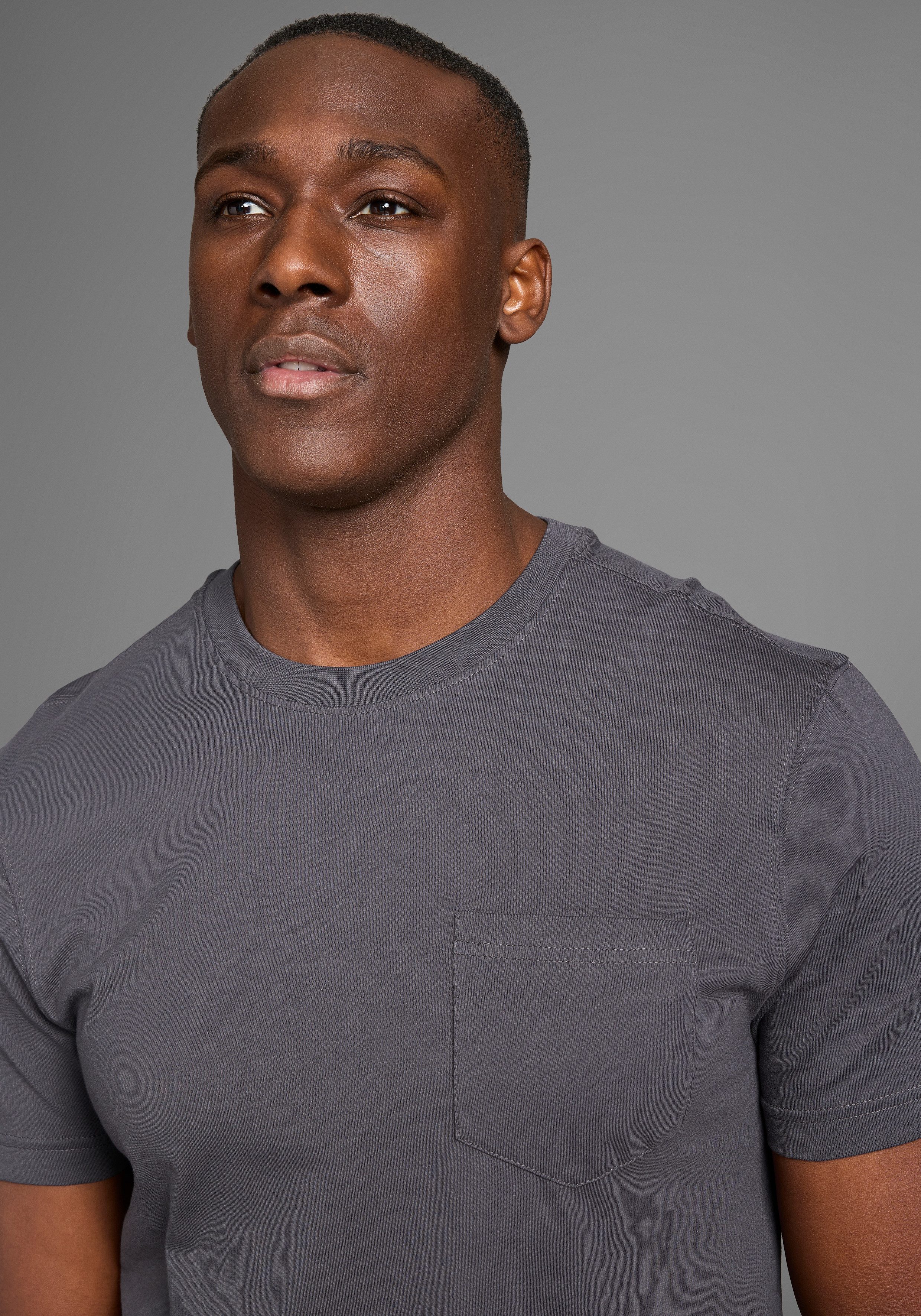 Bruno Banani Lang shirt met een afgeronde zoom
