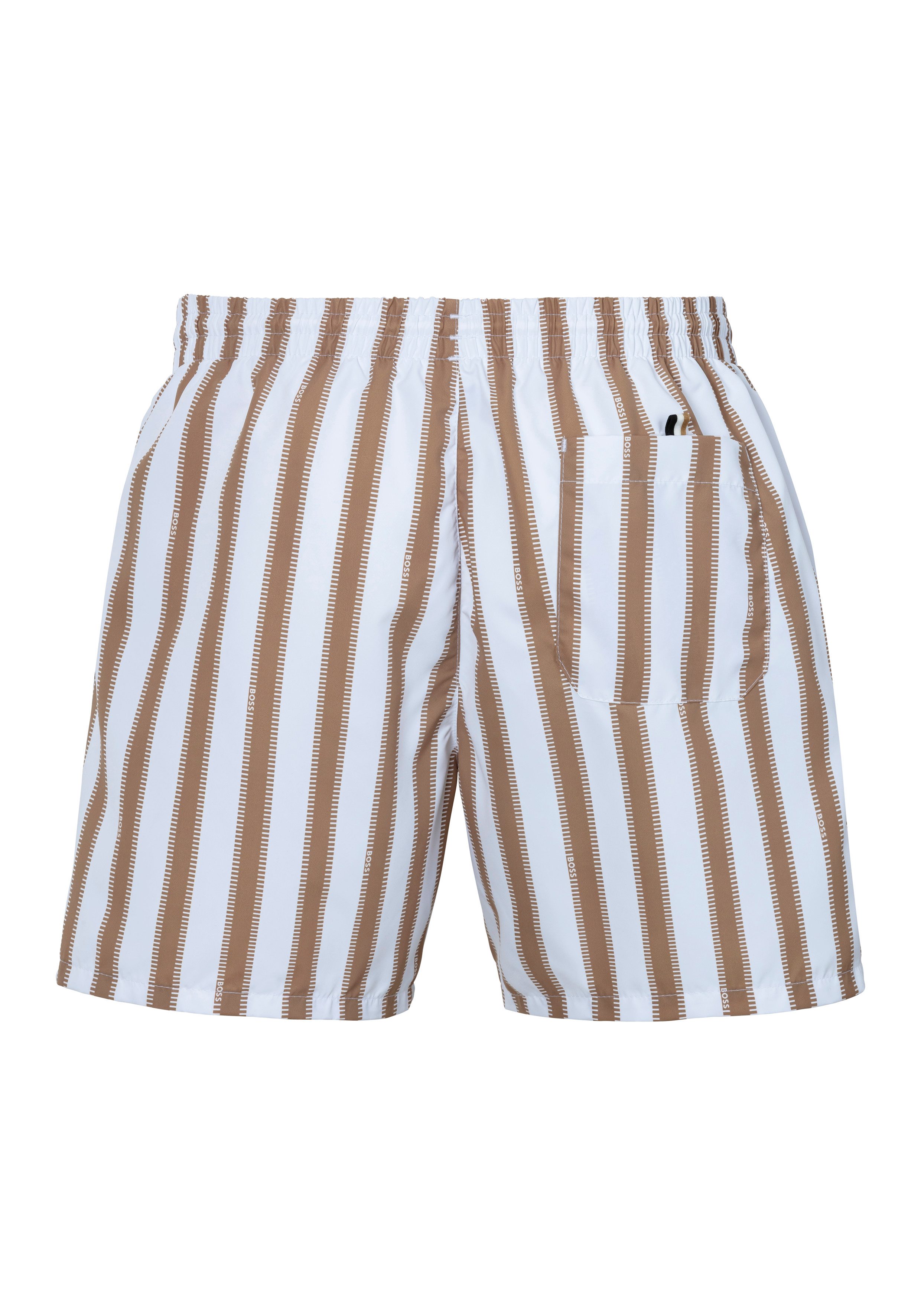 BOSS Zwemshort Piranha met kleurrijke all-over print