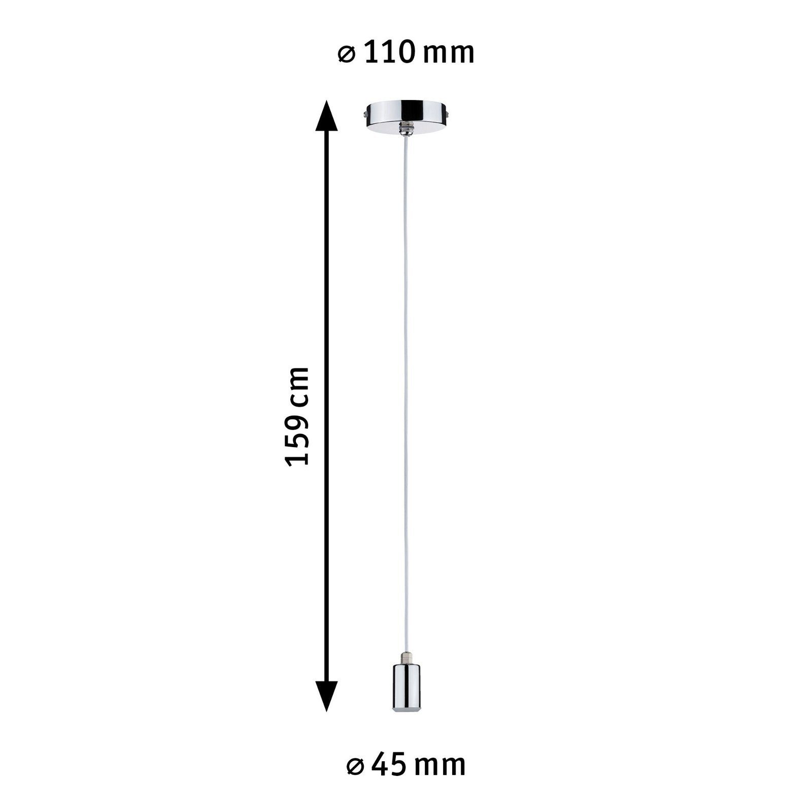 Paulmann Hanglamp Larus IP44 max. 1x60W 230V Metaal (1 stuk)