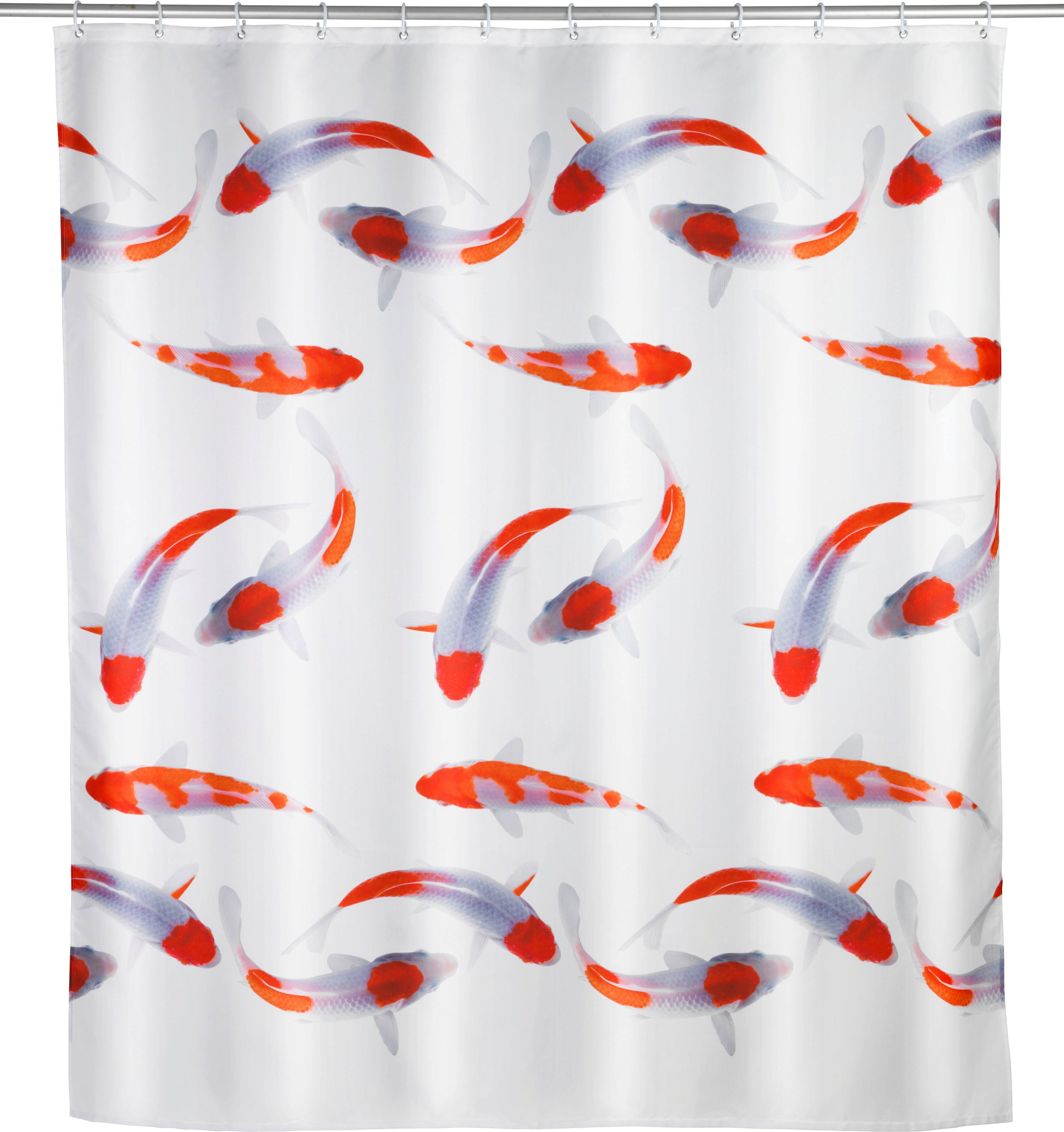 WENKO Douchegordijn NAGOYA Hoogte 200 cm douchegordijnen multicolor