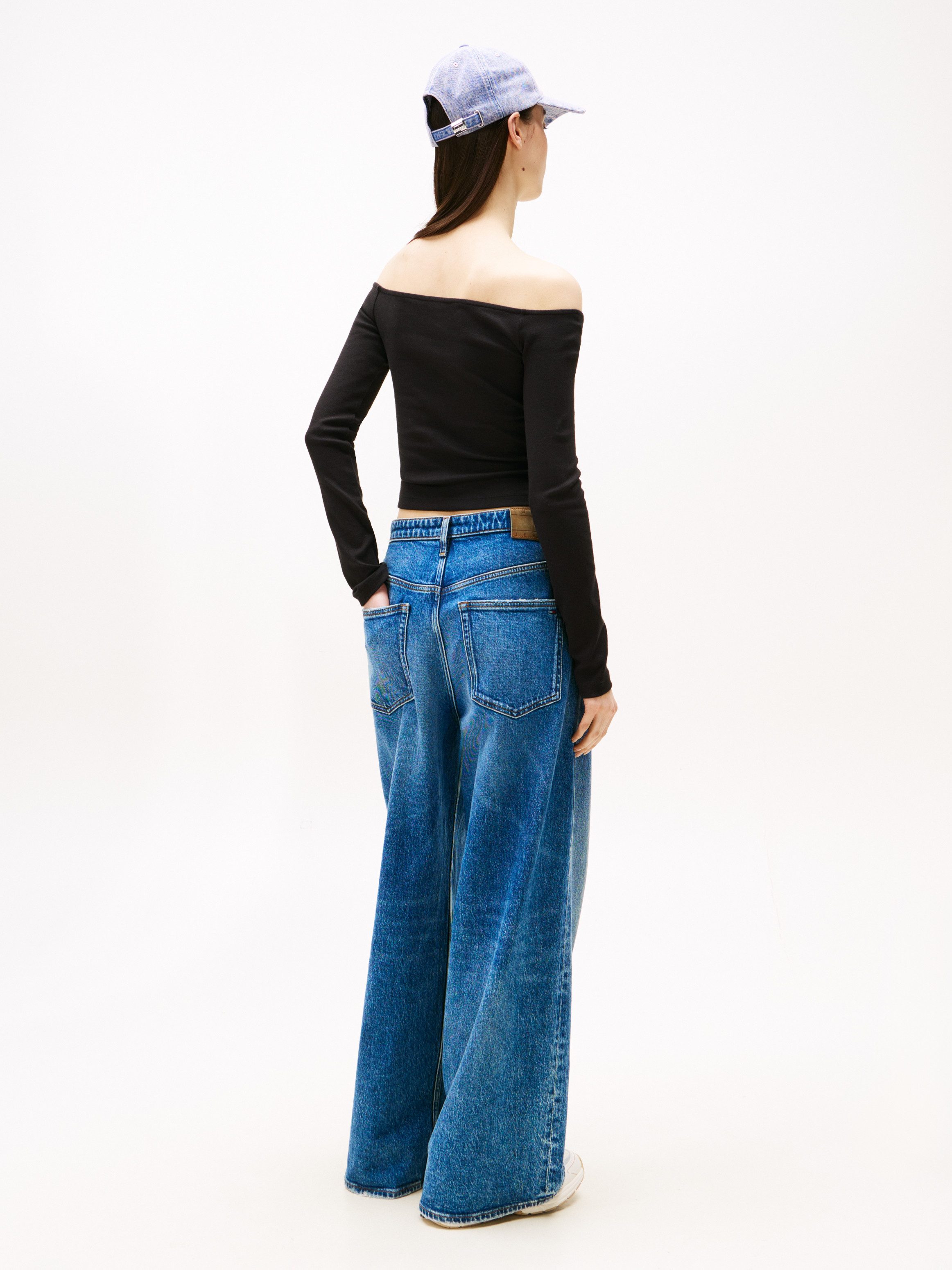 TOMMY JEANS Shirt met lange mouwen TJW SLIM ESSENTIAL BOAT NECK LS