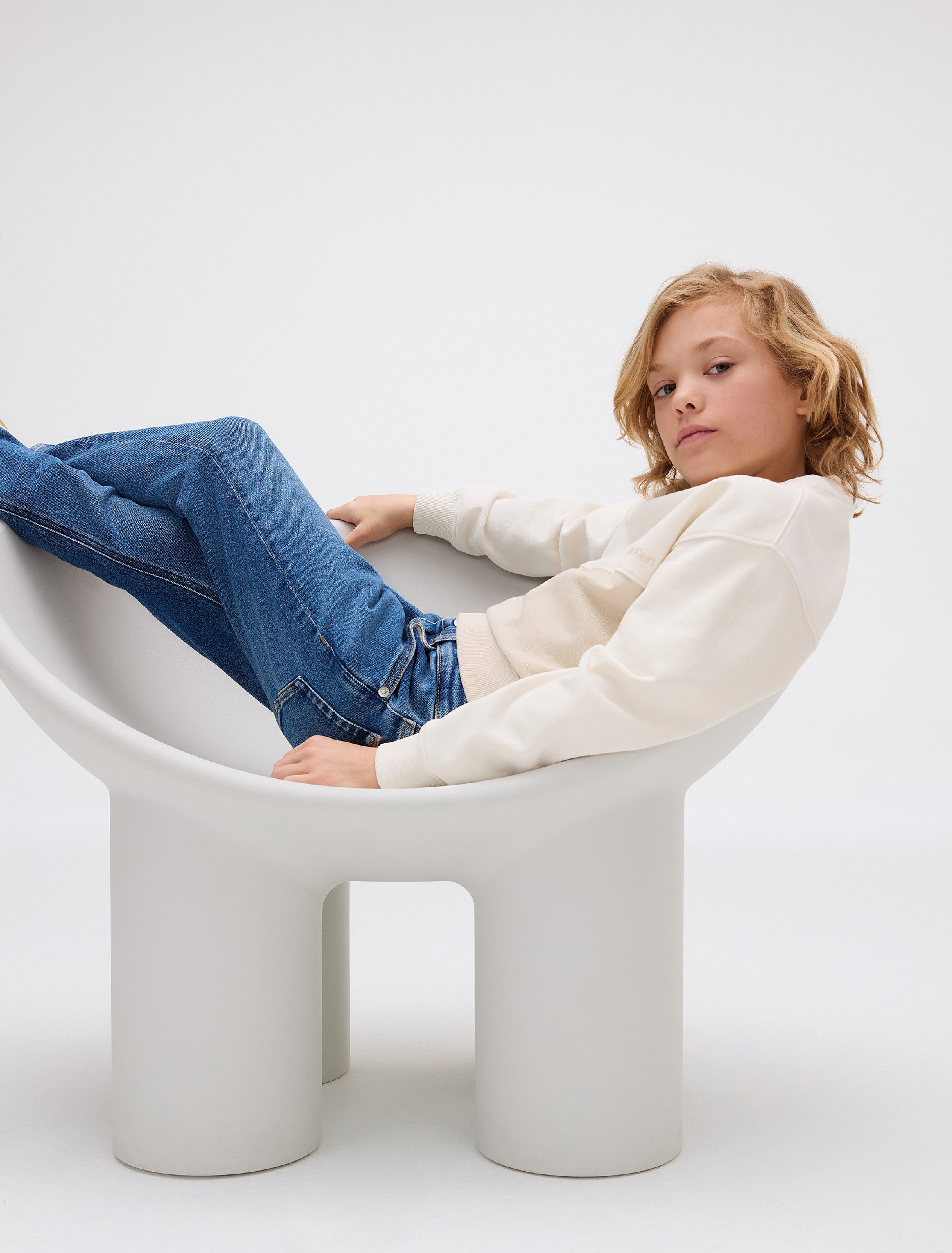 Calvin Klein Dad-jeans DAD AUTHENTIC STONE BLUE voor kinderen tot 16 jaar