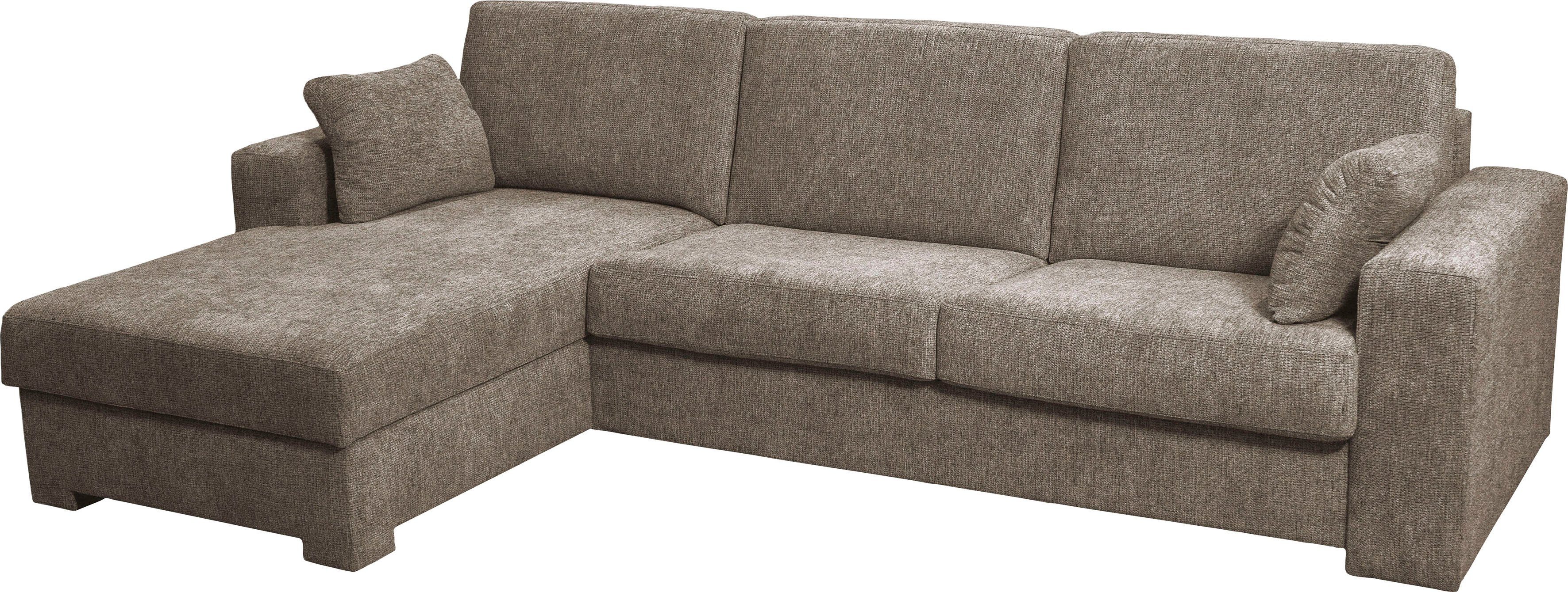 Home affaire Hoekbank Roma "M" matras hoogte 14 cm, slaapfunctie, met ondervering,