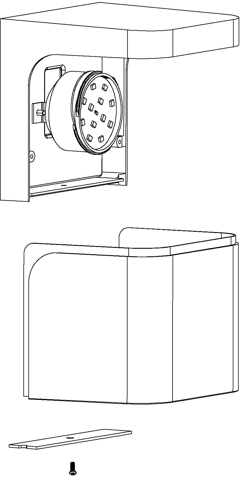 EGLO Wandlamp JORBA LED Wandlamp, gegoten aluminium en kunststof, IP44, buitenlamp, lamp (1 stuk)