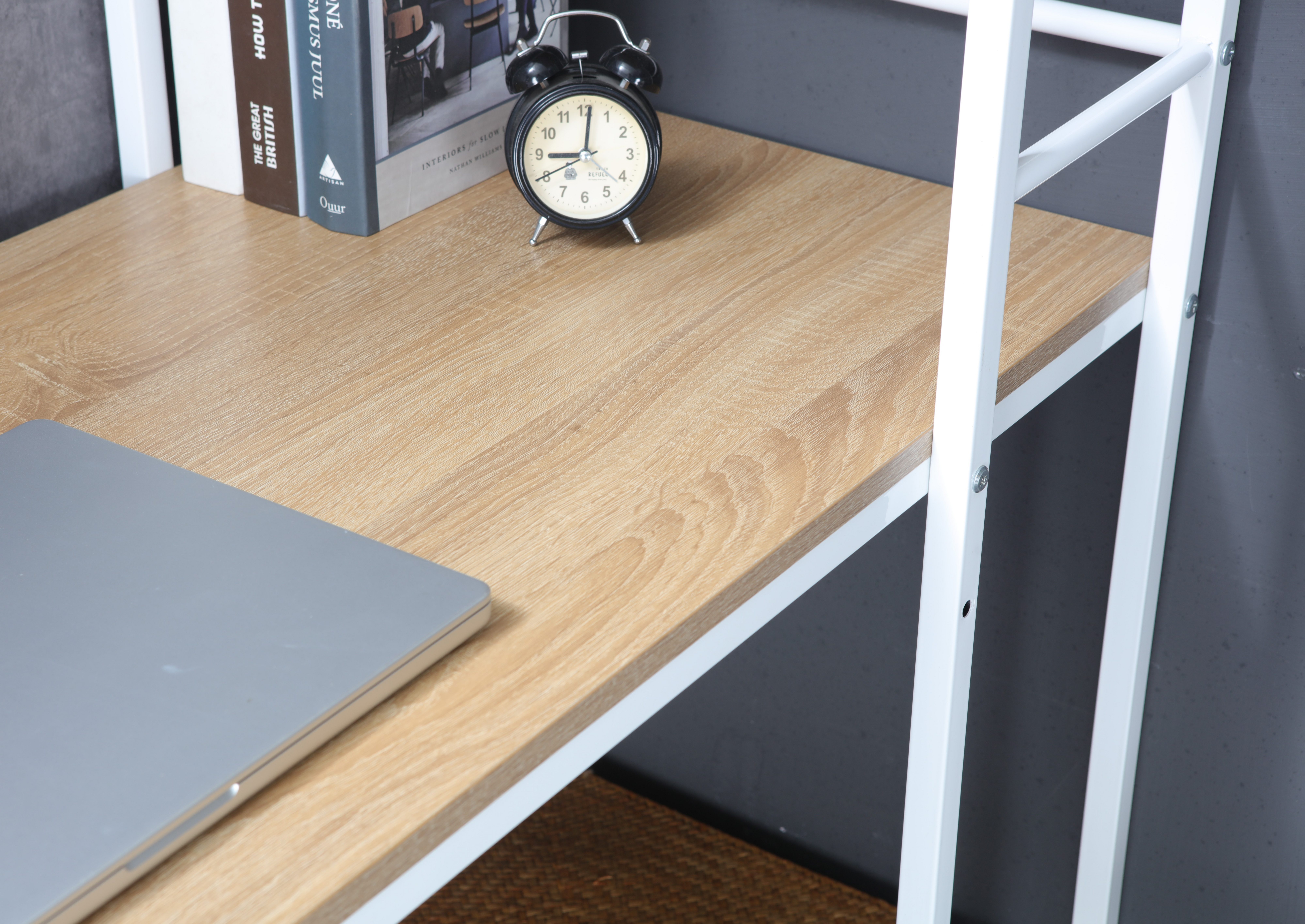 INOSIGN Bureau met kast Lonas, computertafel, naaitafel met metalen frame Rek links/rechts te monteren, breedte 120 cm, werkhoogte 72,5 cm