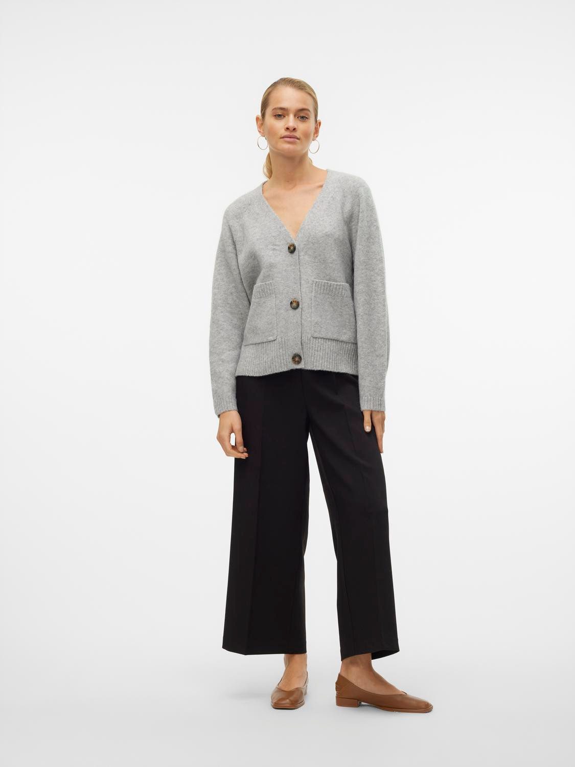 Vero Moda Vest VMBOOM LS V-NECK BUTTON CARDIGAN GA NOOS