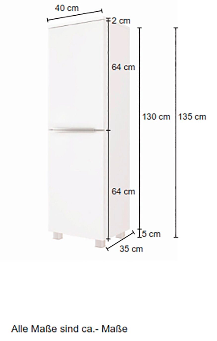 welltime Halfhoge kast Matera Breedte 40 cm, met hoogwaardige matte MDF-fronten