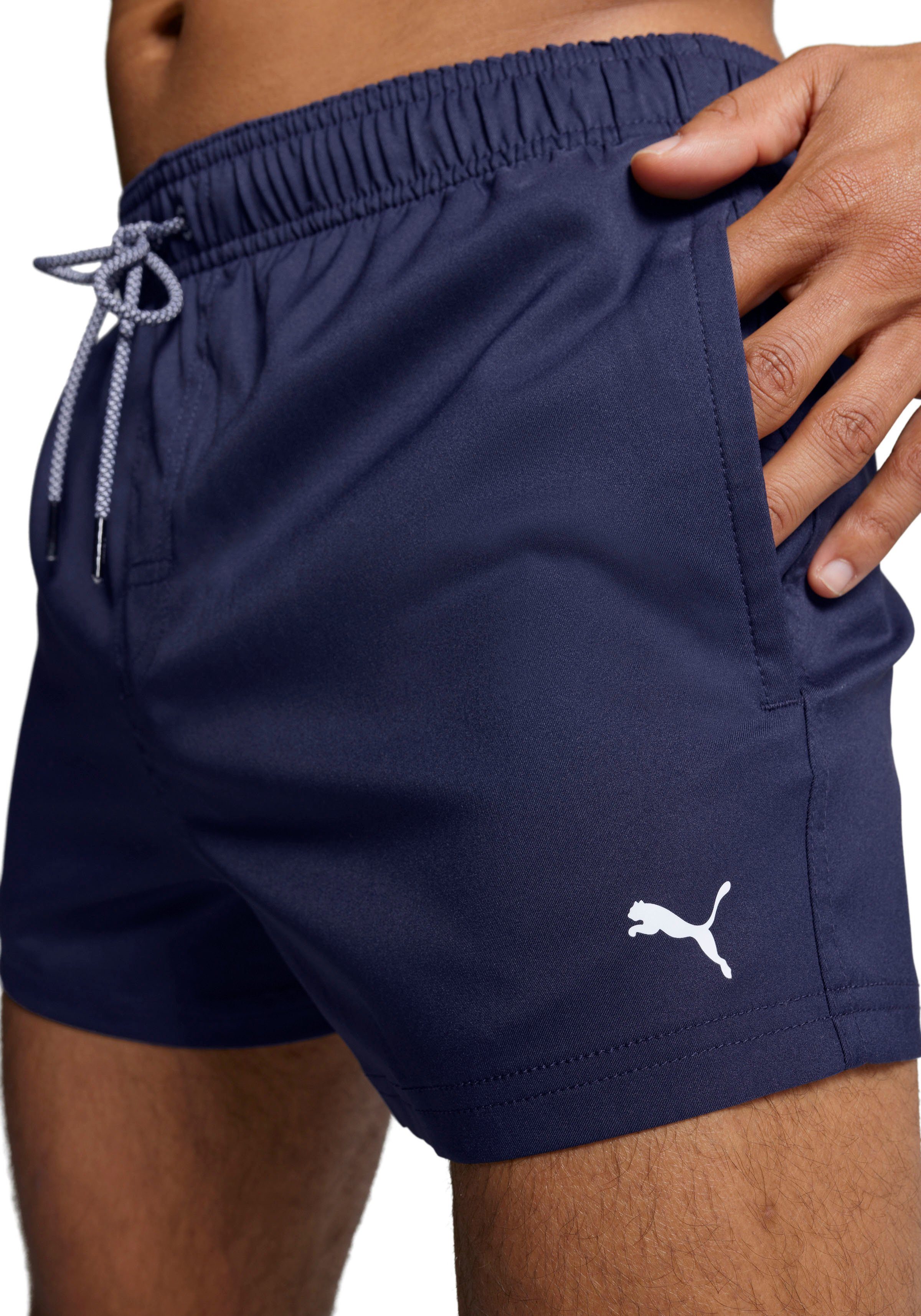 PUMA Zwemshort met zijzakken en achterzak met klittenbandsluiting